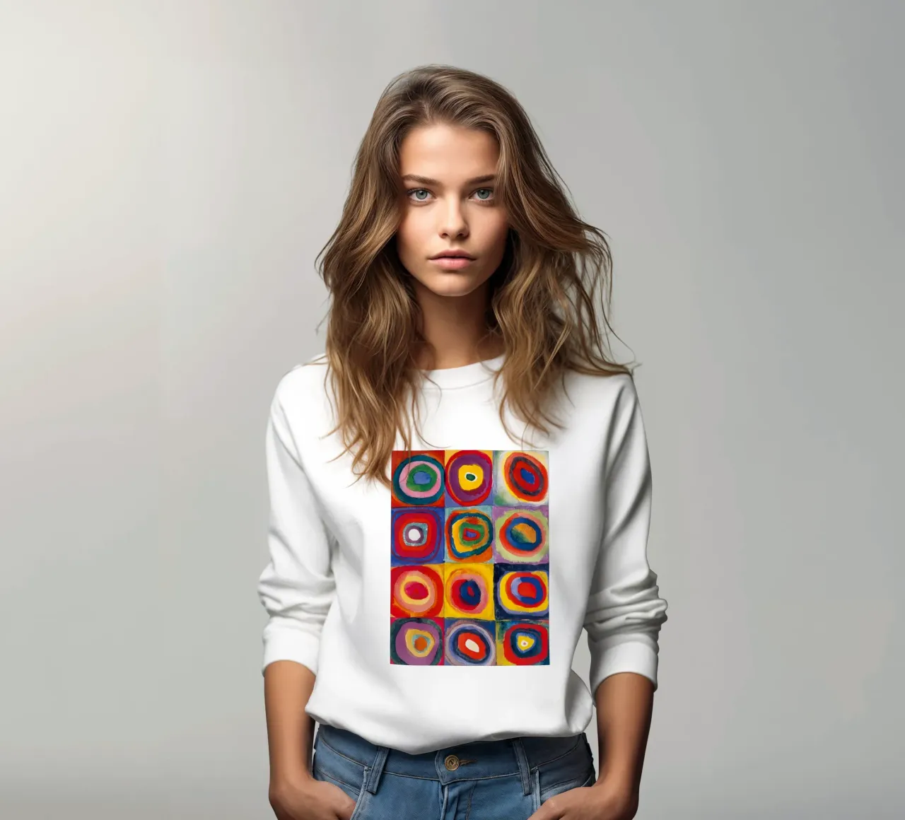 cerchi concentrici colorati felpa da lara shop