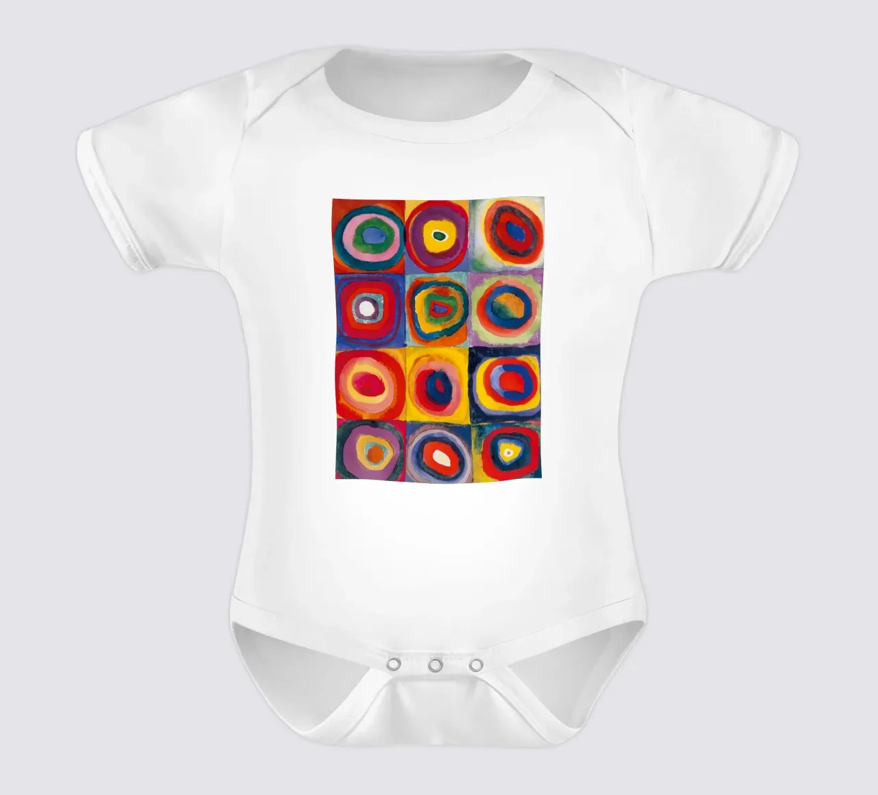 cerchi concentrici colorati body neonato maniche corte da lara shop