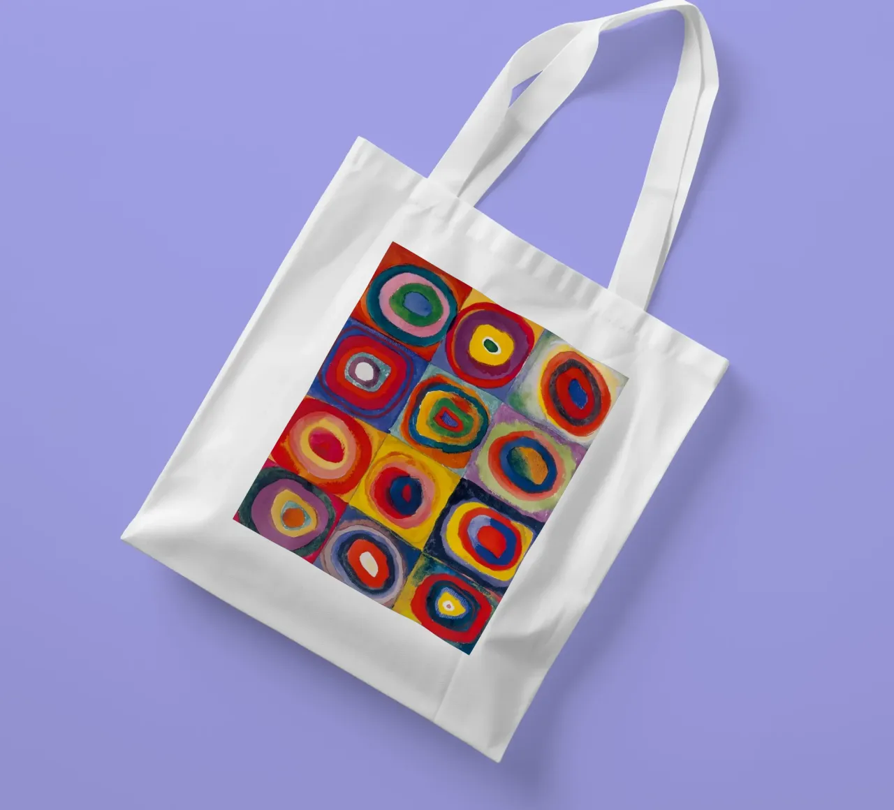 cerchi concentrici colorati borsa in juta da lara shop