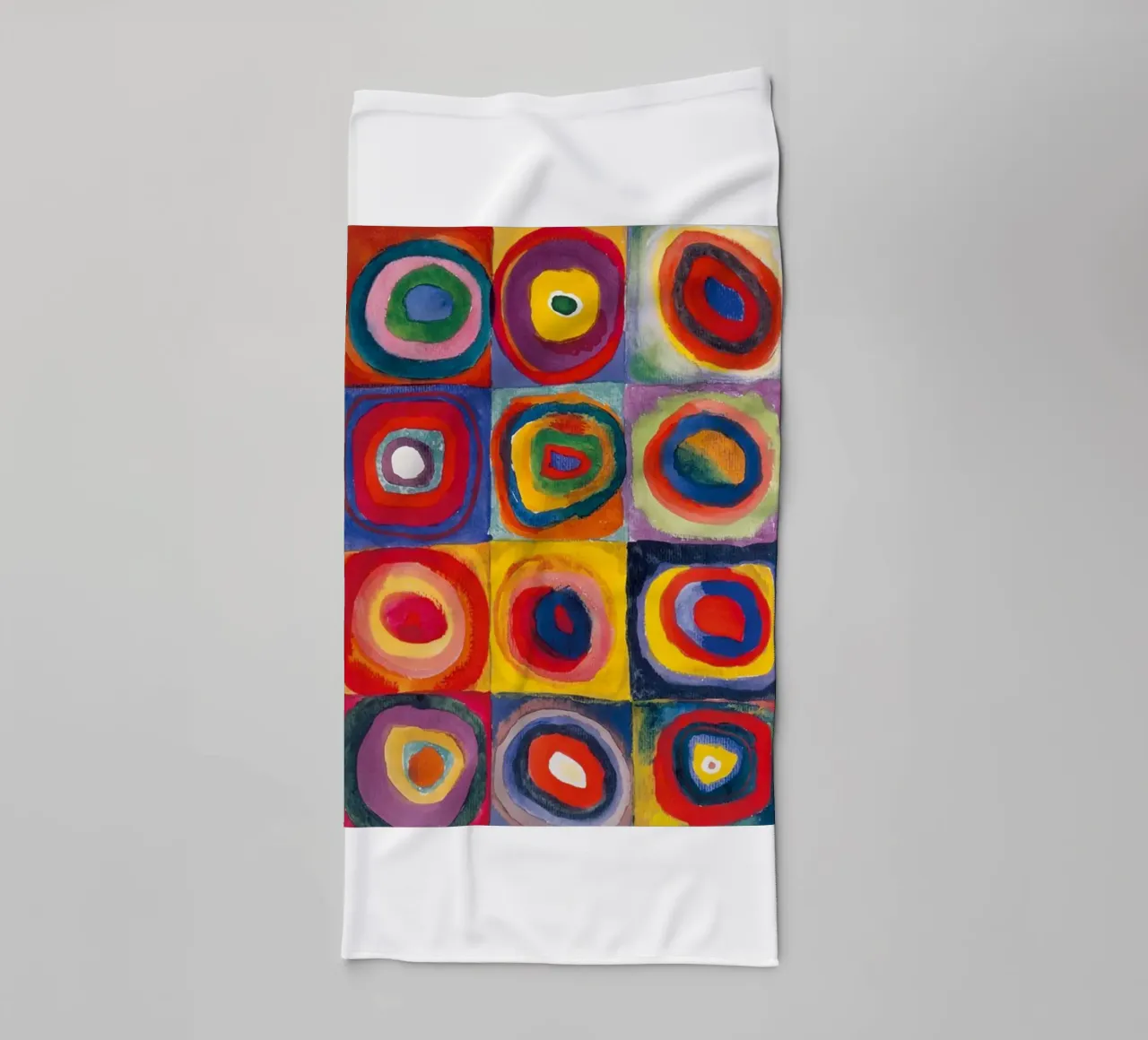 cerchi concentrici colorati asciugamano da bagno da lara shop