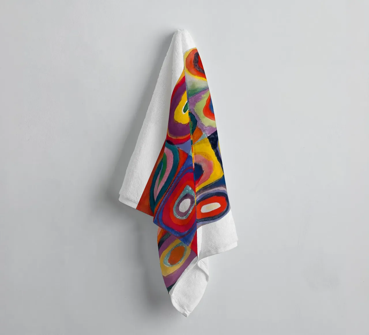 cerchi concentrici colorati asciugamano da bagno da lara shop