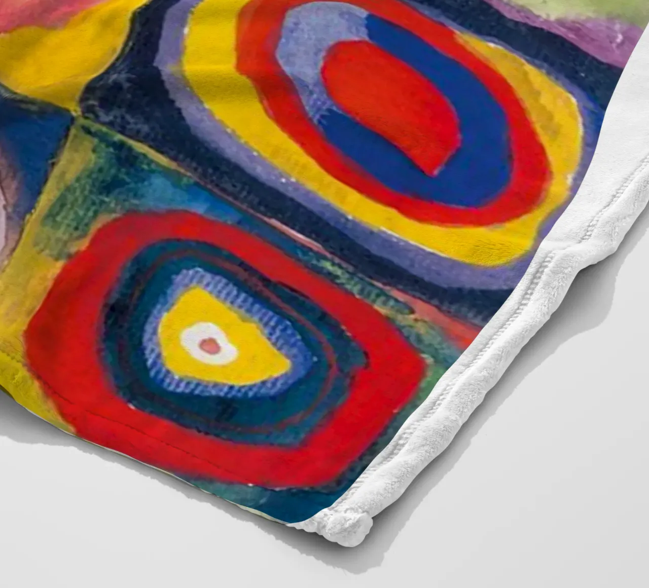 cerchi concentrici colorati coperta in pile da lara shop