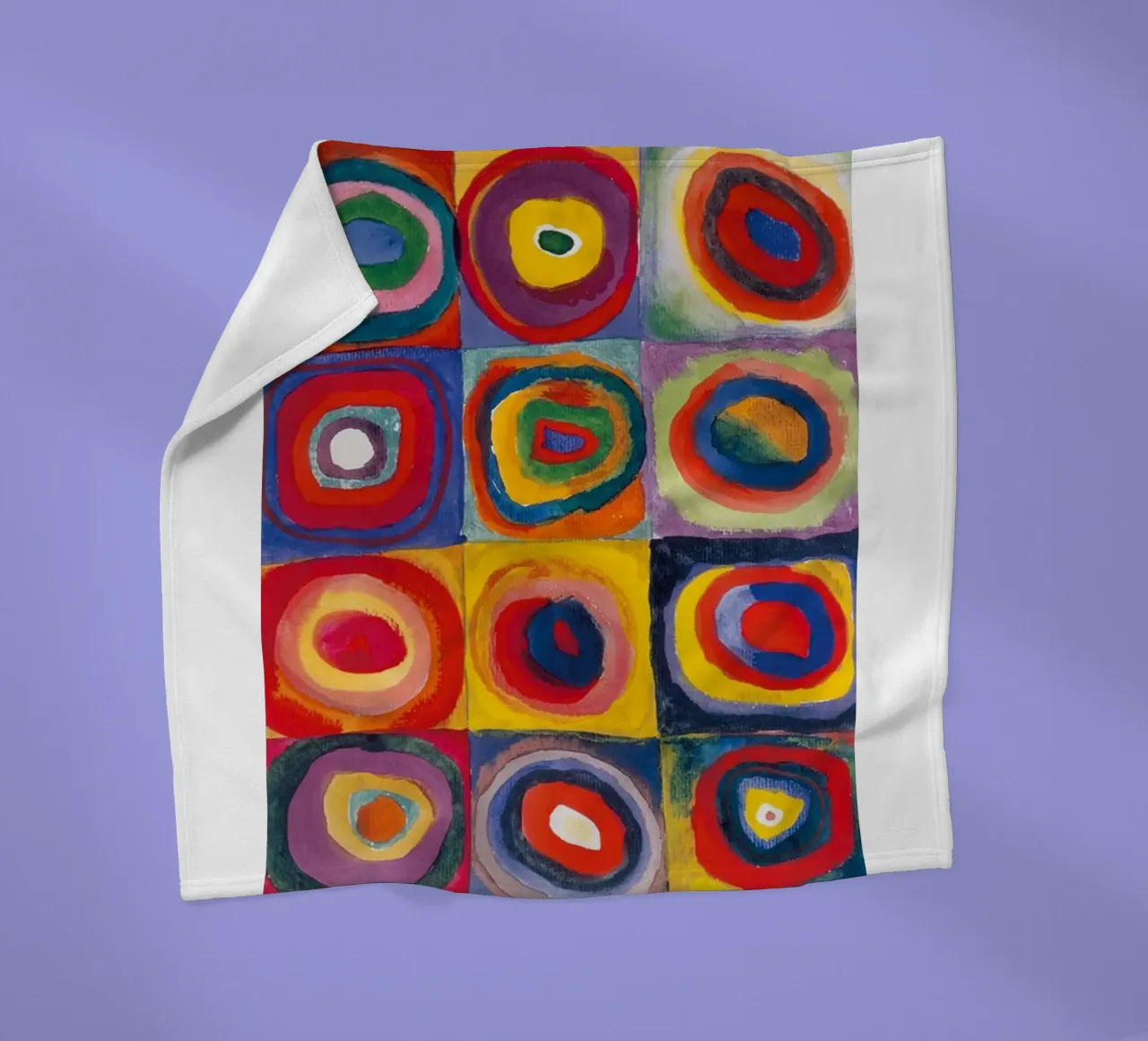 cerchi concentrici colorati coperta in pile da lara shop