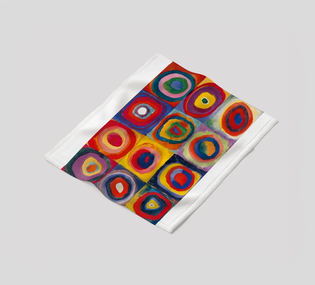 cerchi concentrici colorati coperta in pile da lara shop