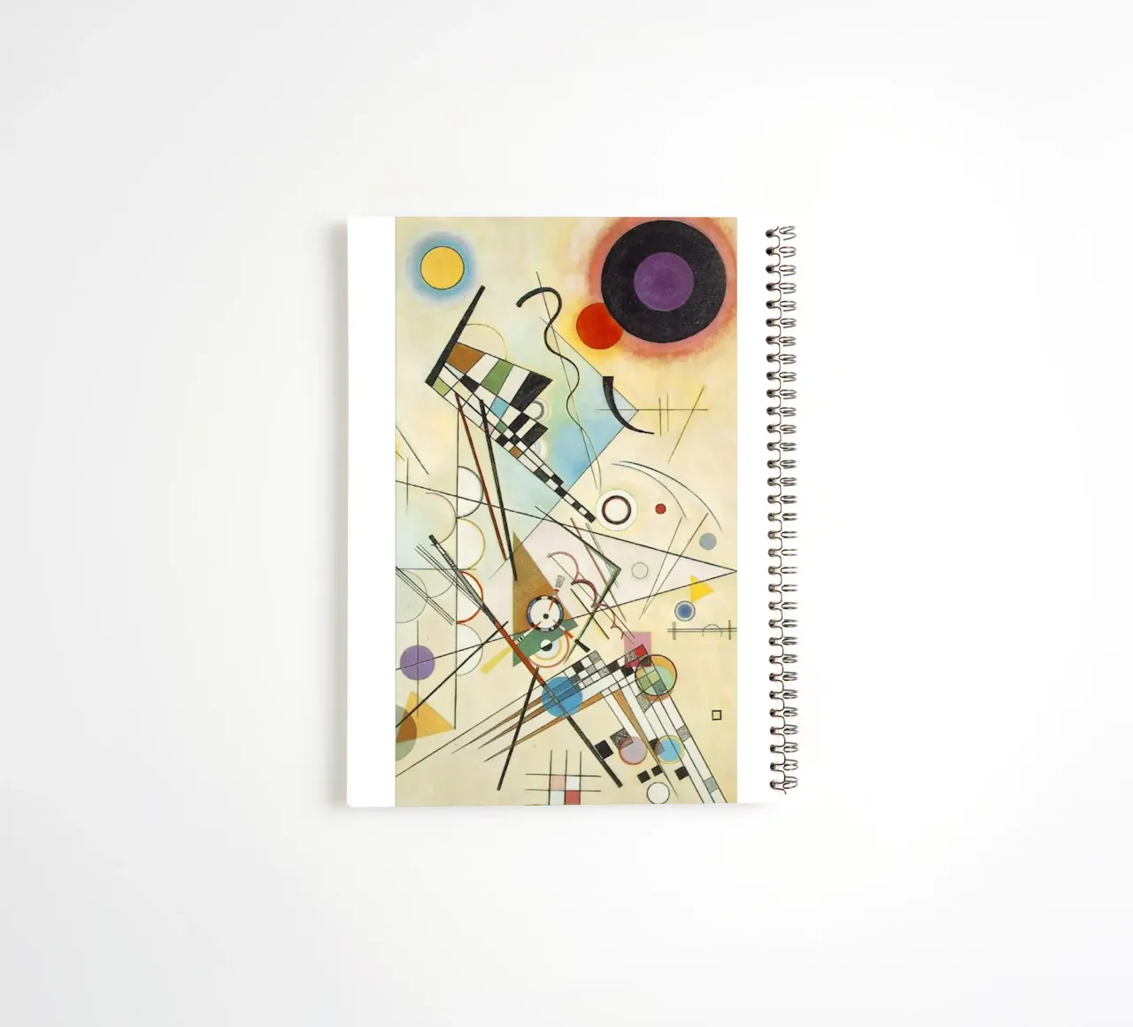art print circles squares angles spiral notebook by lara shop