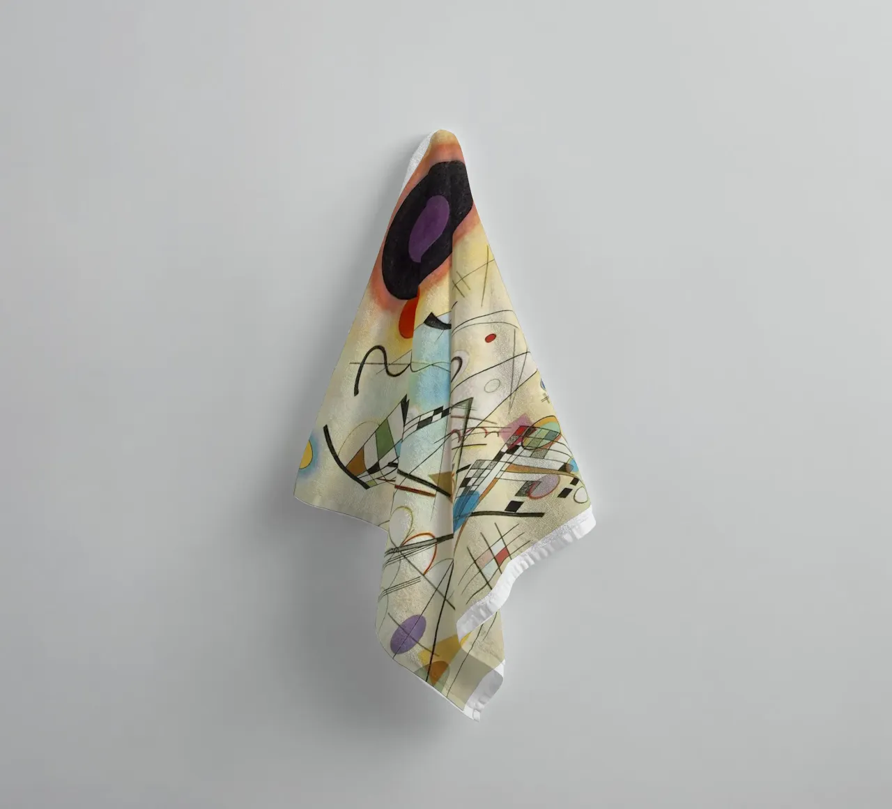 art print circles squares angles towel by lara shop