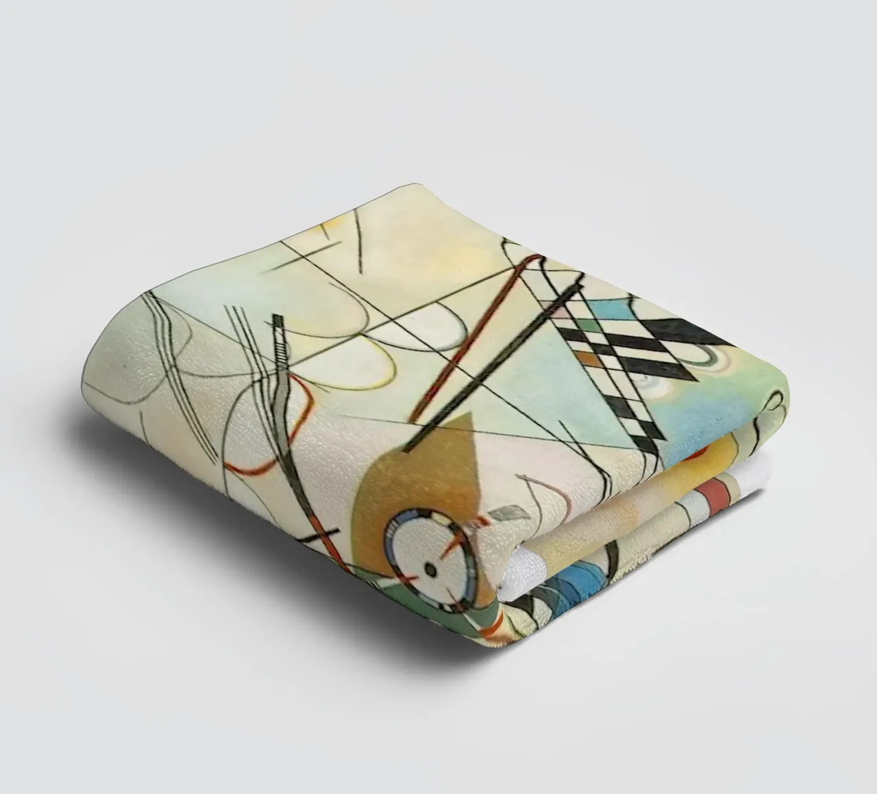 art print circles squares angles towel by lara shop