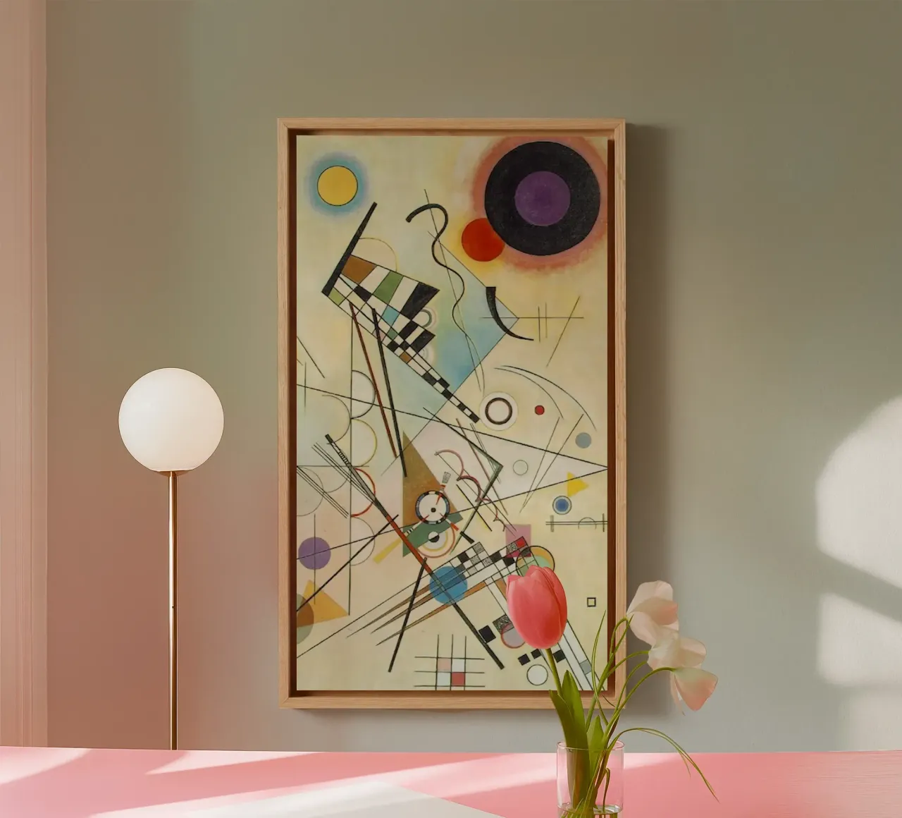 art print circles squares angles canvas by lara shop