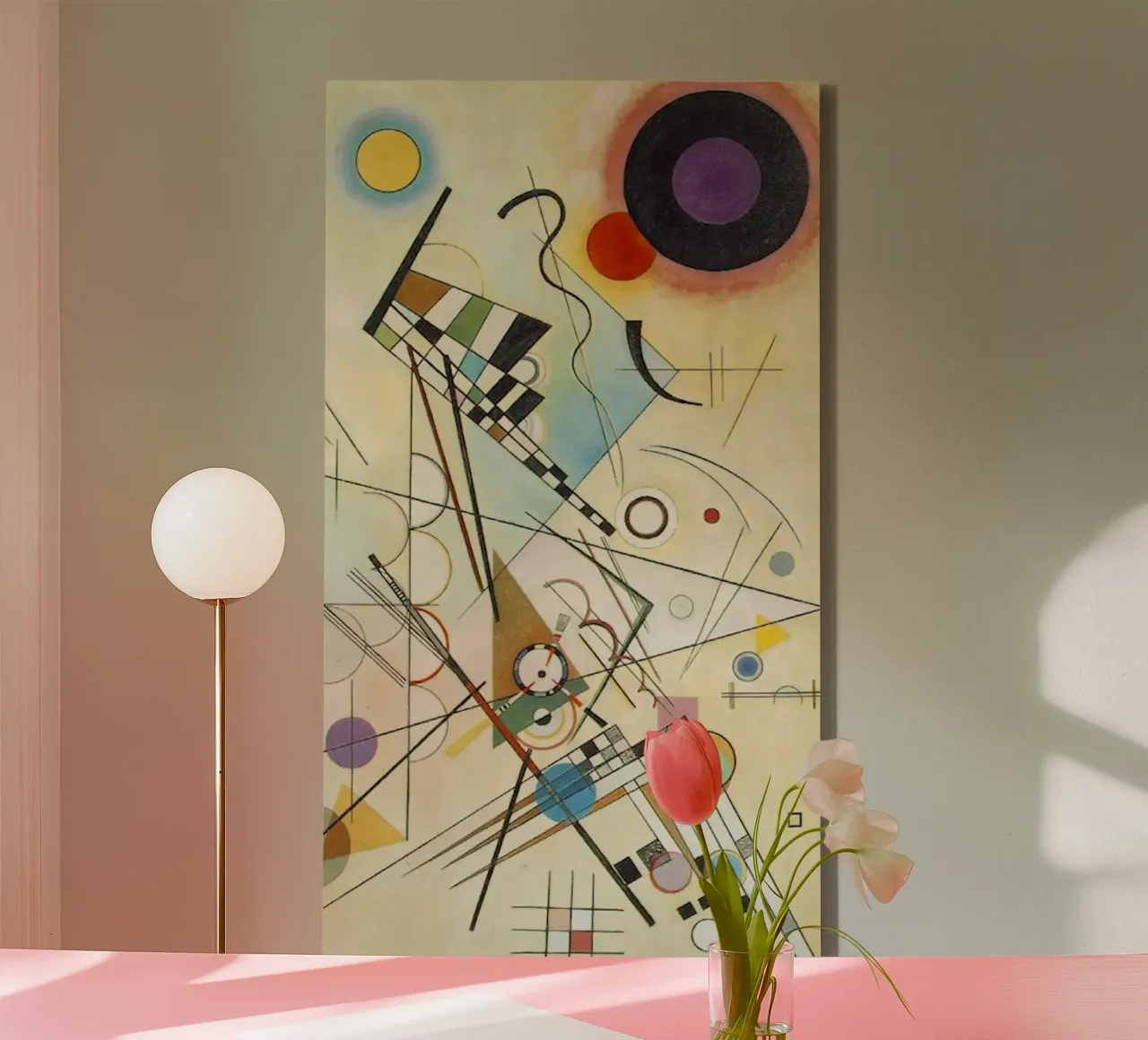 art print circles squares angles canvas by lara shop