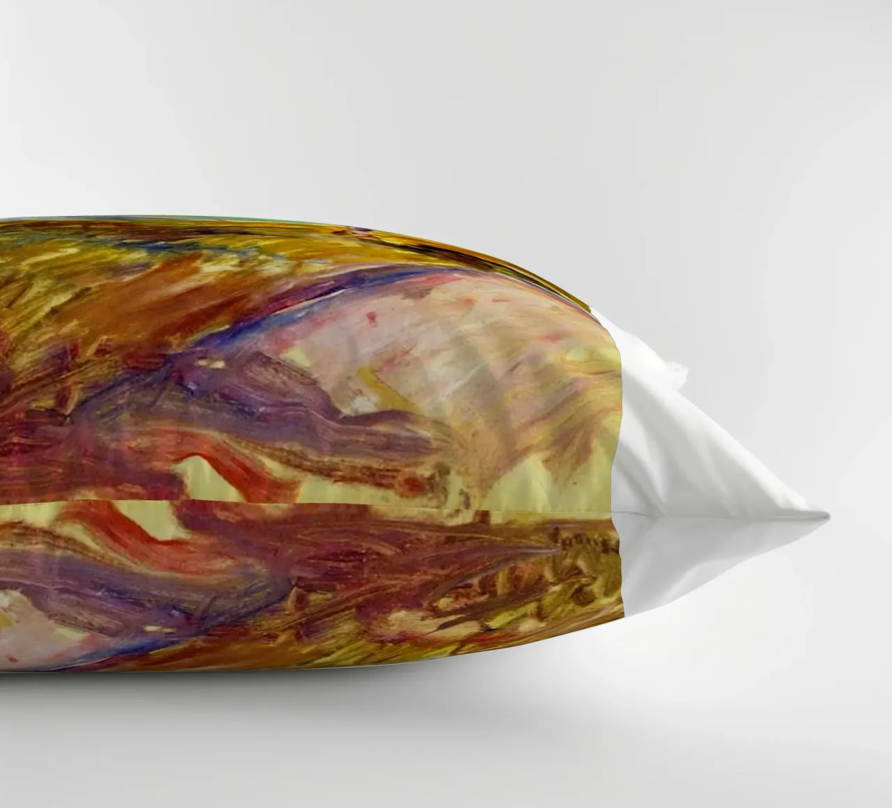 brush stroke view hill decorative cushion by cupcup art