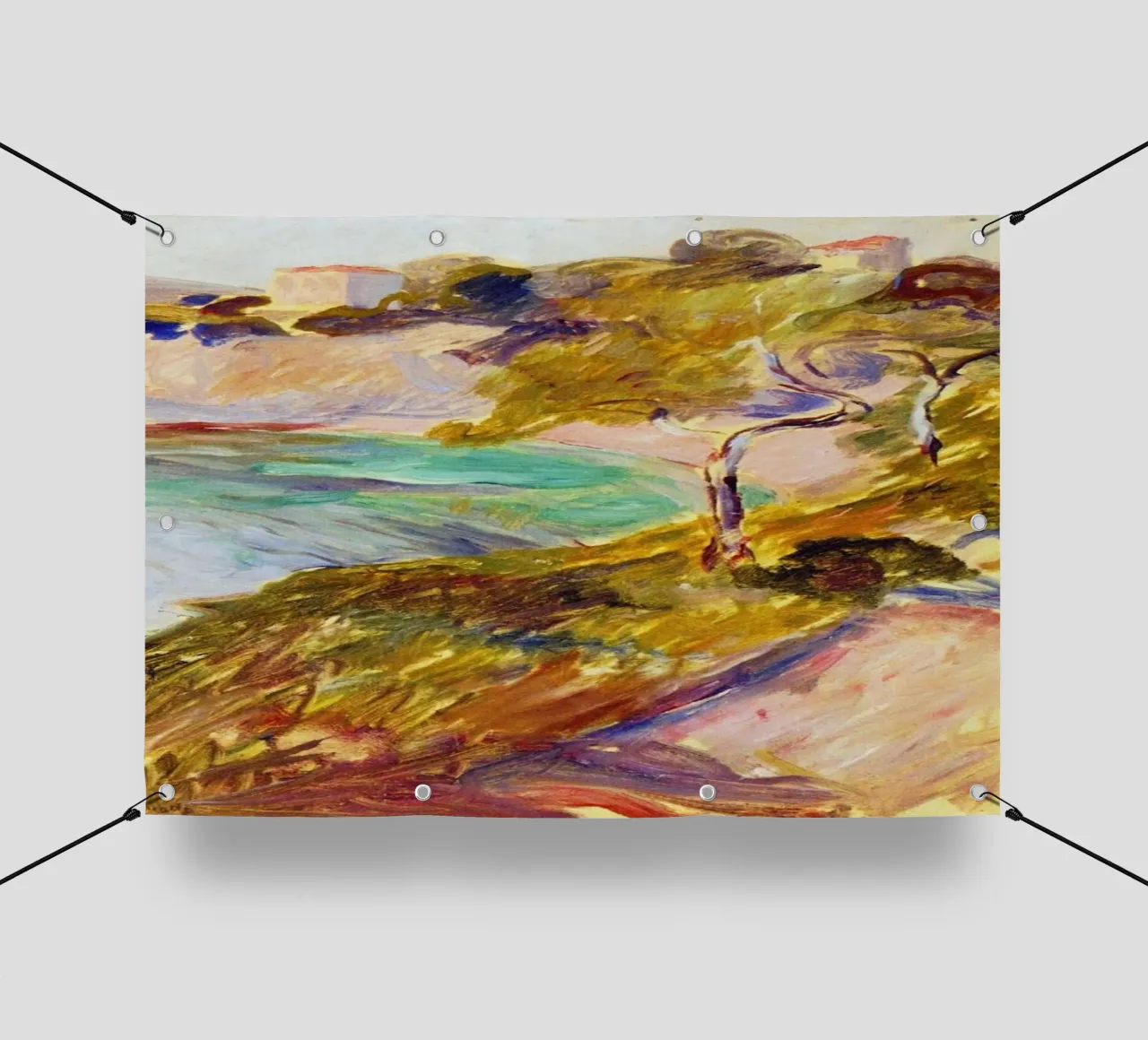 brush stroke view hill pvc cover by cupcup art