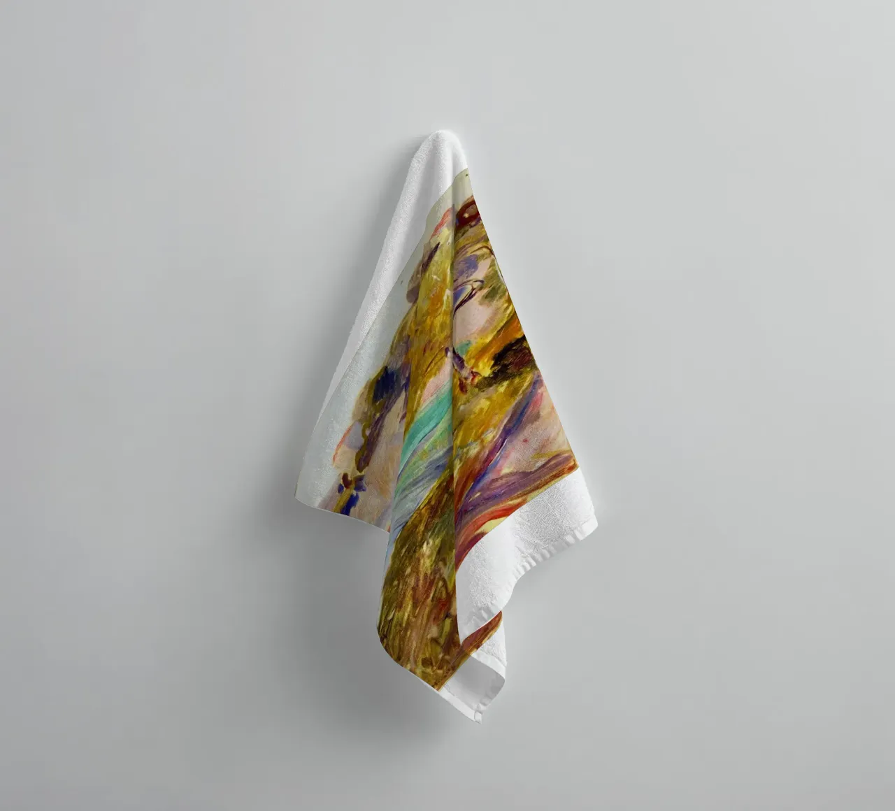 colline de la vue du coup de pinceau serviette de bain de cupcup art