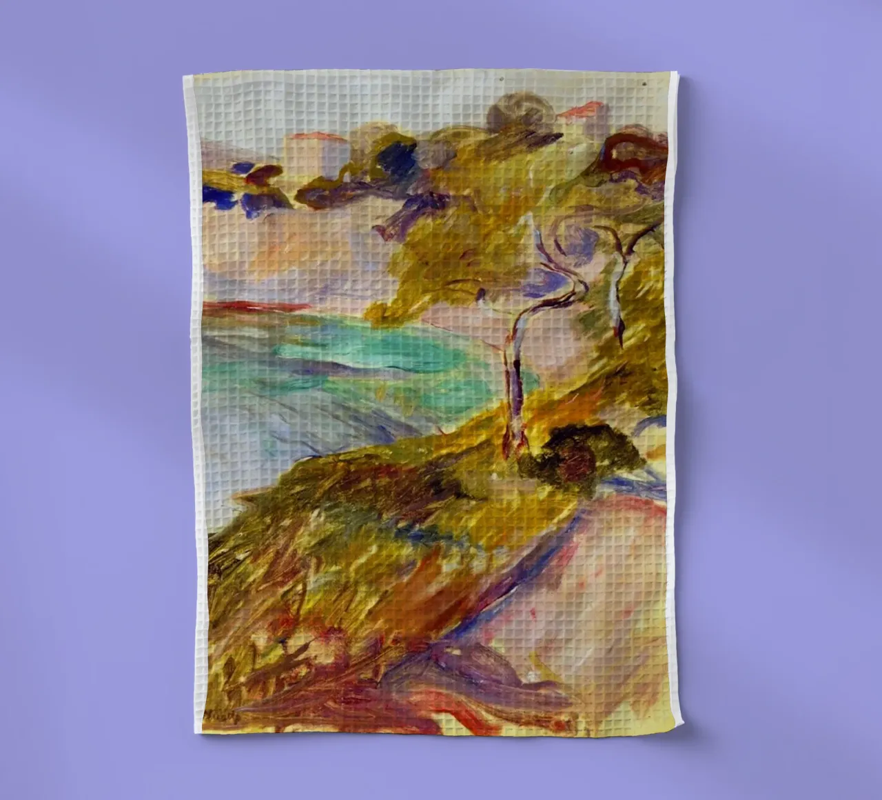 colline de la vue du coup de pinceau torchon de cupcup art