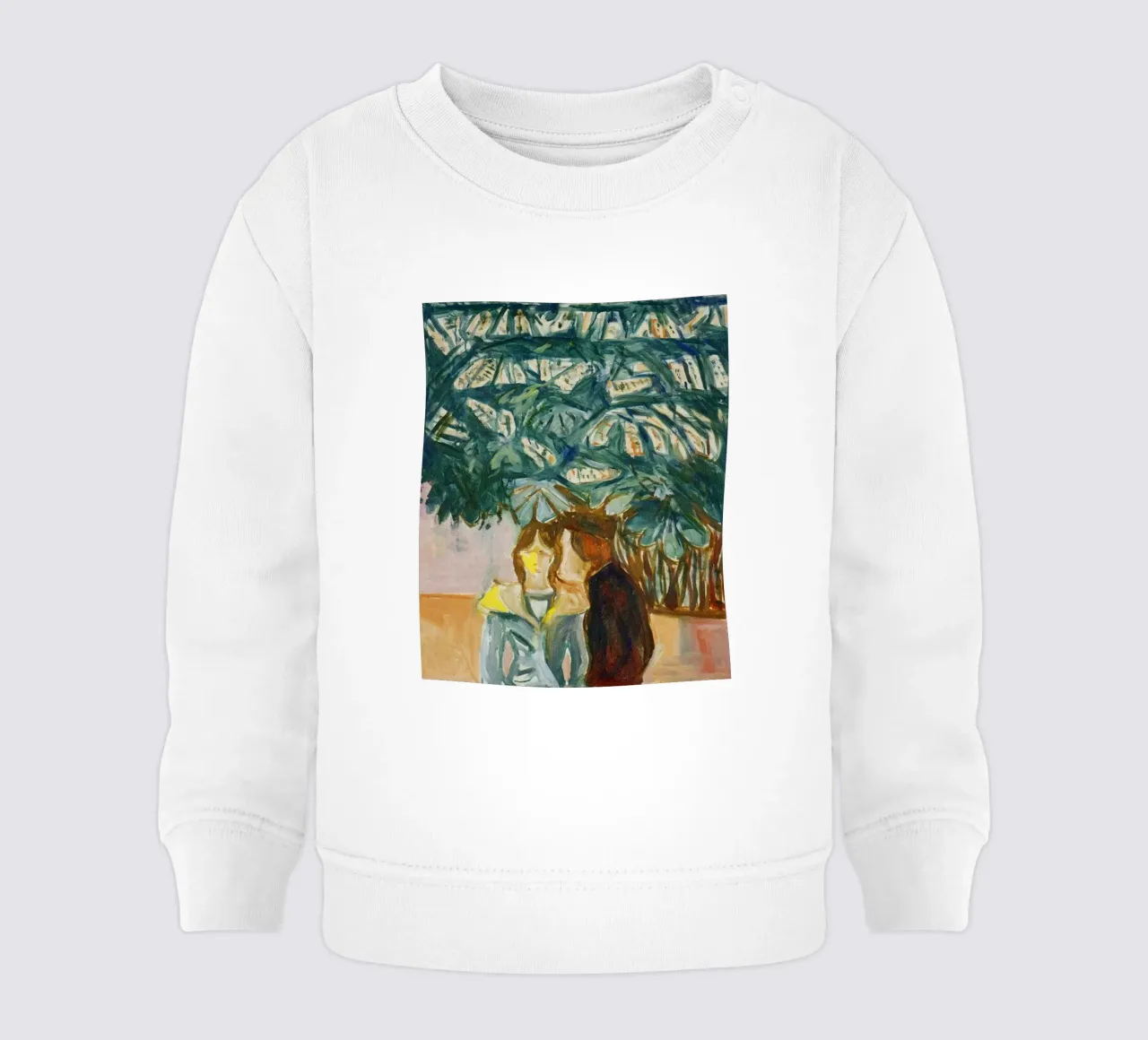 figuras que abrazan e interactúan sudadera de bebé de cupcup art