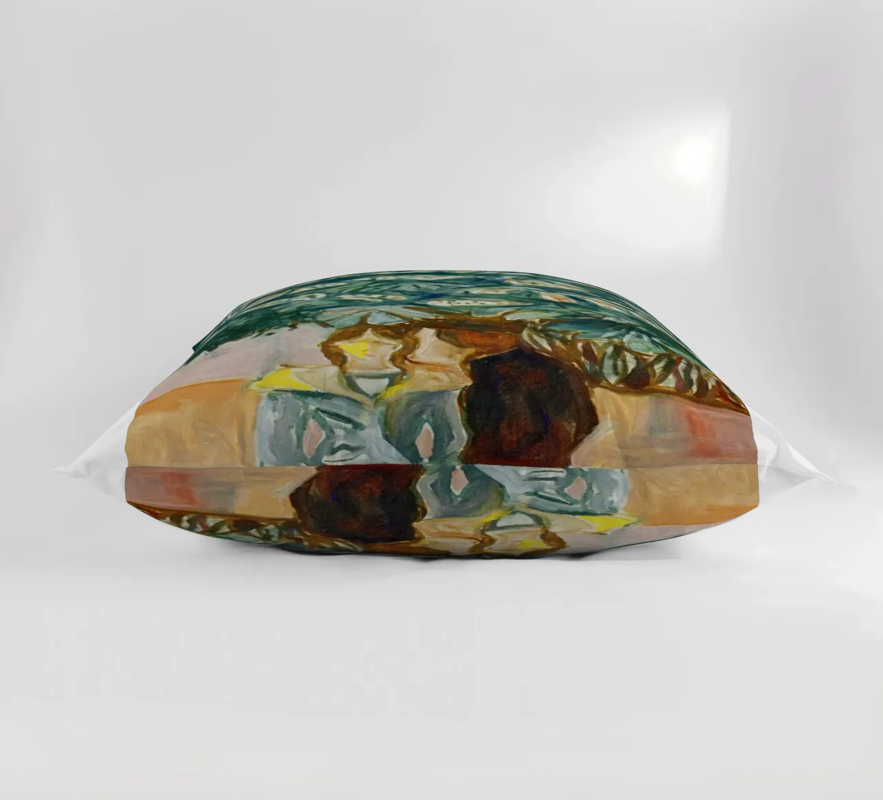 figures who embrace and interact decorative cushion by cupcup art