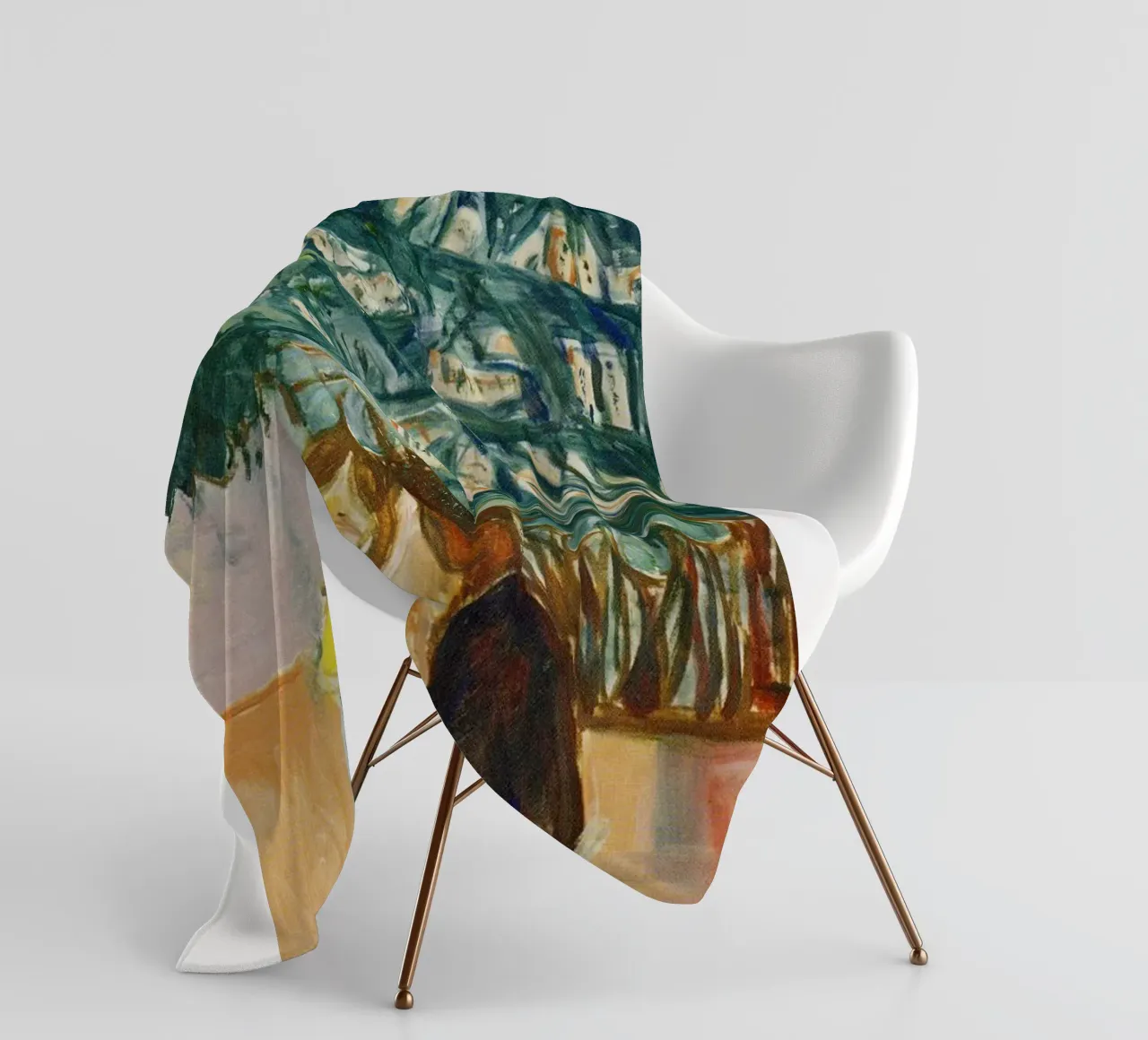 figures who embrace and interact fleece blanket by cupcup art