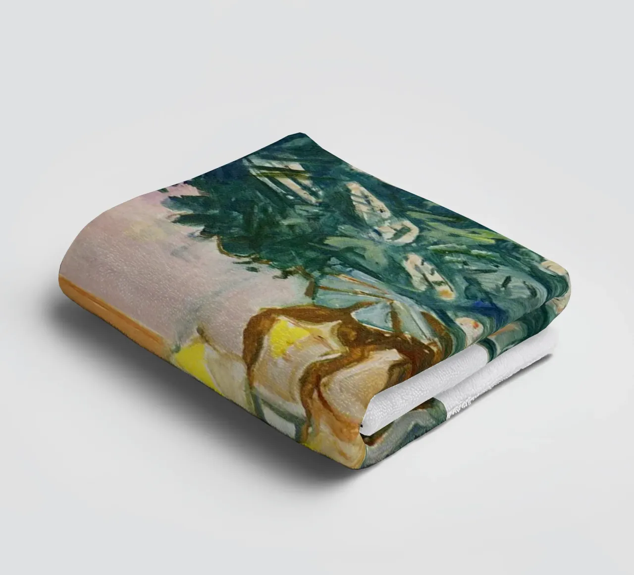 figures who embrace and interact towel by cupcup art