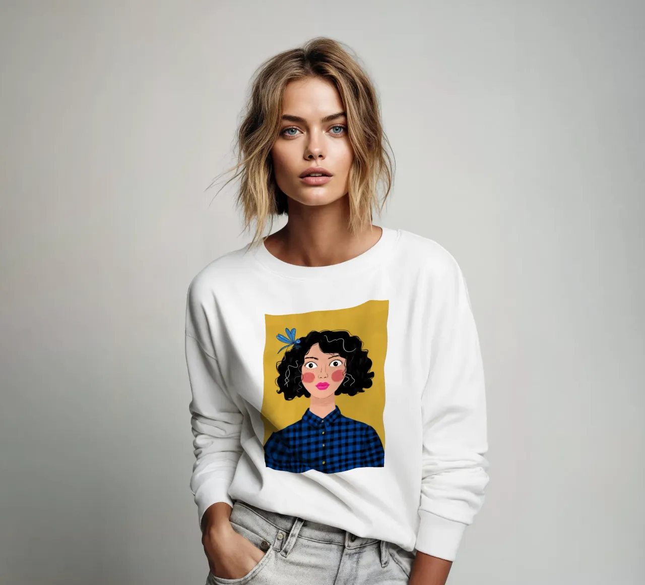 Contemplazione sulla camicia a scacchi felpa da Sentinel Glow