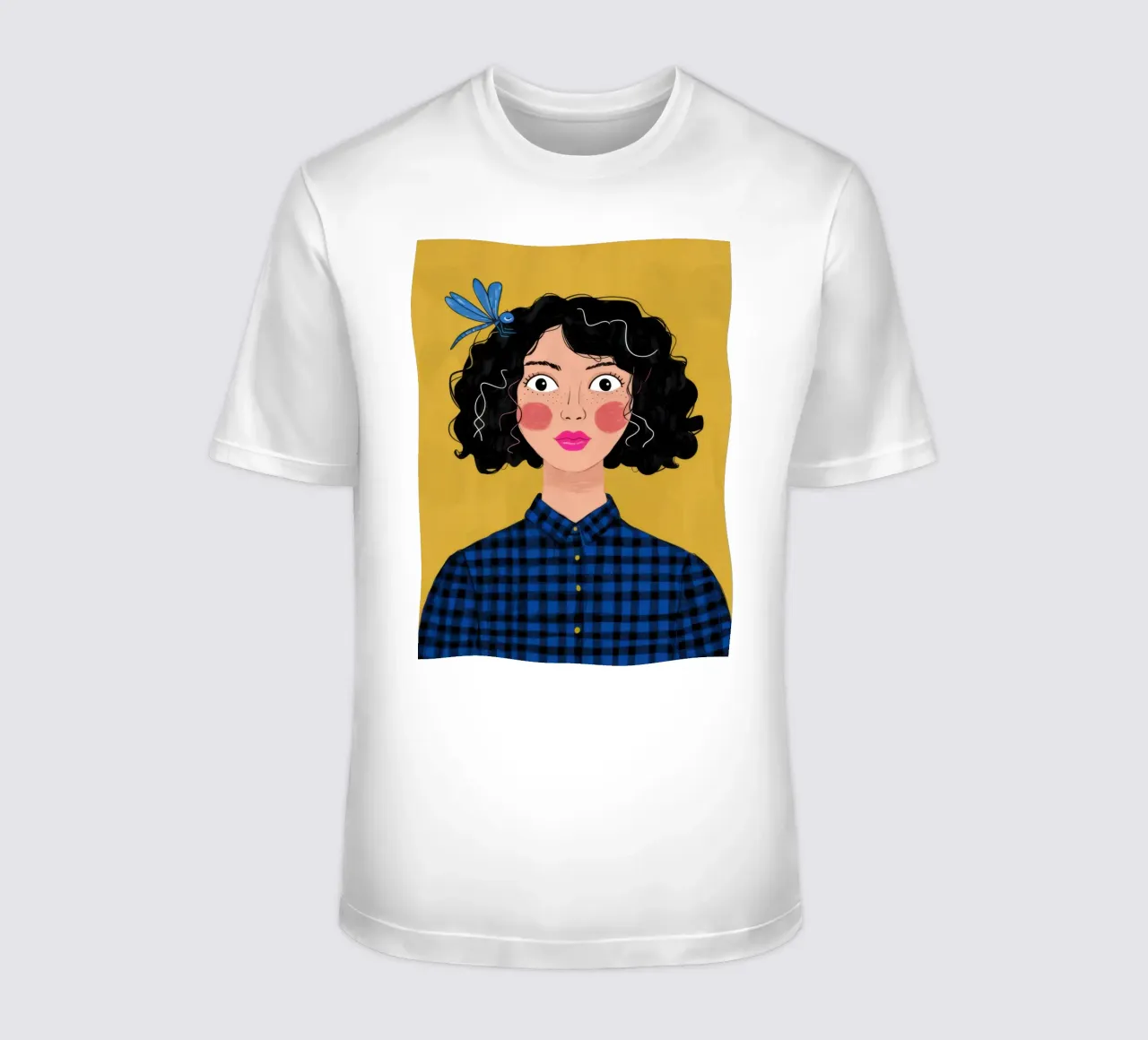 Contemplazione sulla camicia a scacchi t-shirt da Sentinel Glow