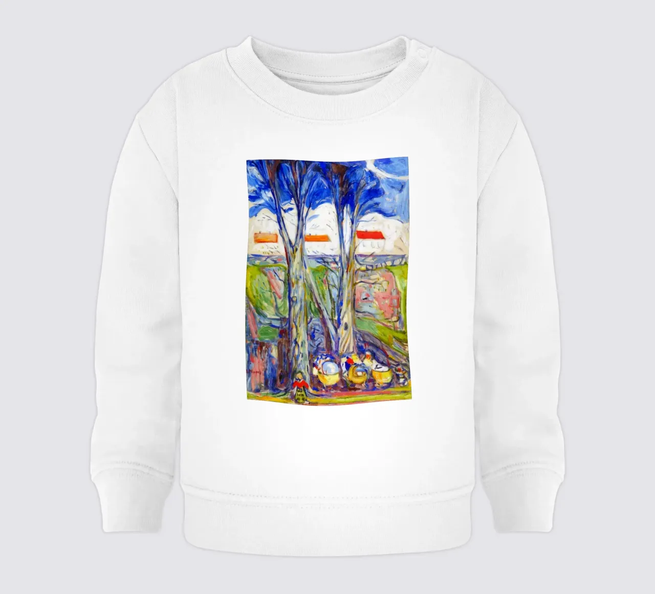 appoggiato sotto un grande albero felpa neonato da cupcup art