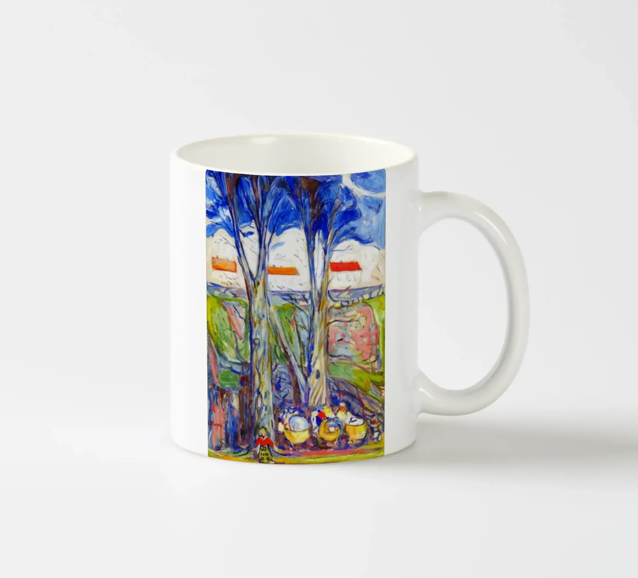 appoggiato sotto un grande albero tazza in ceramica da cupcup art
