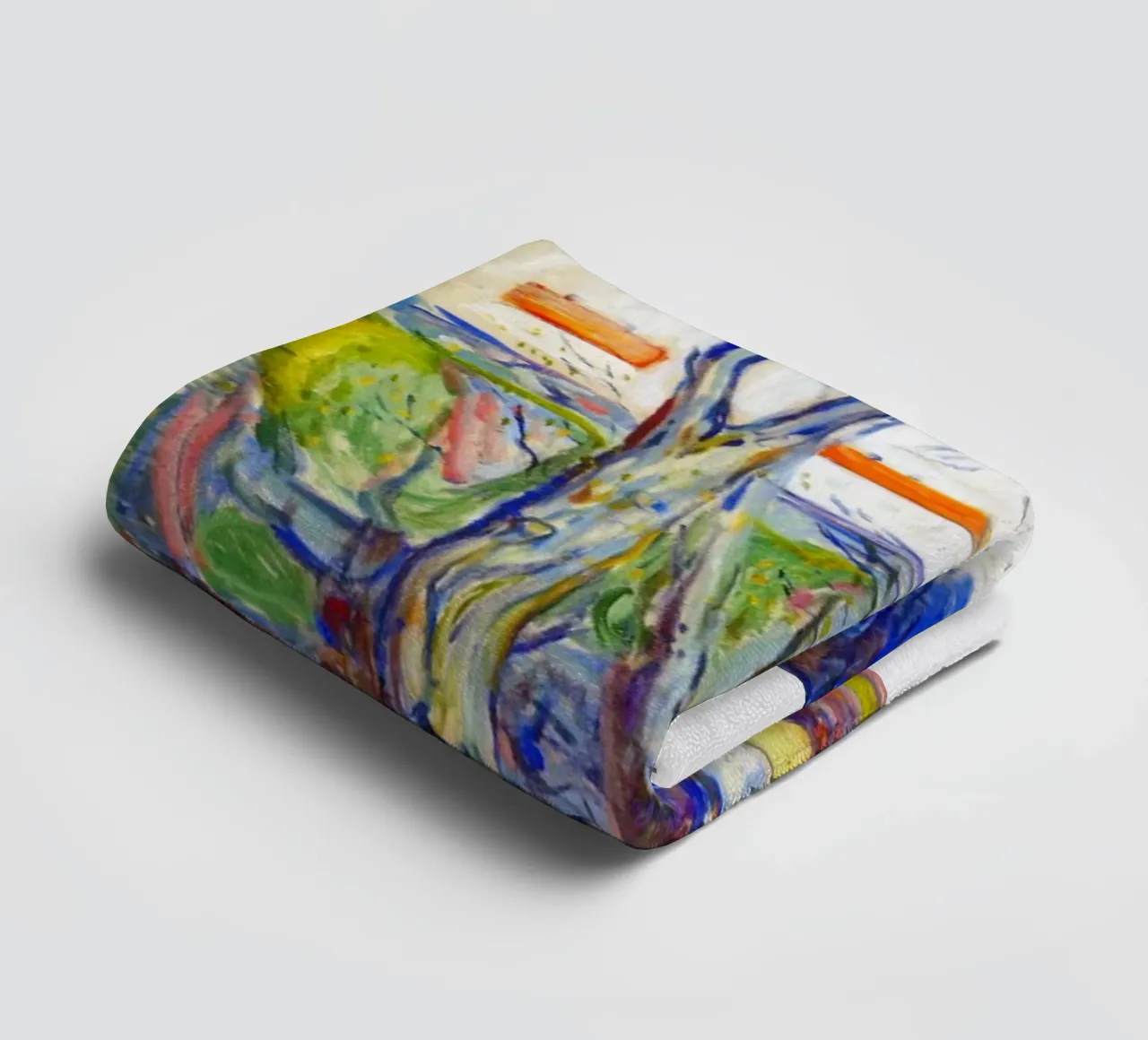 leaning under a big tree towel by cupcup art