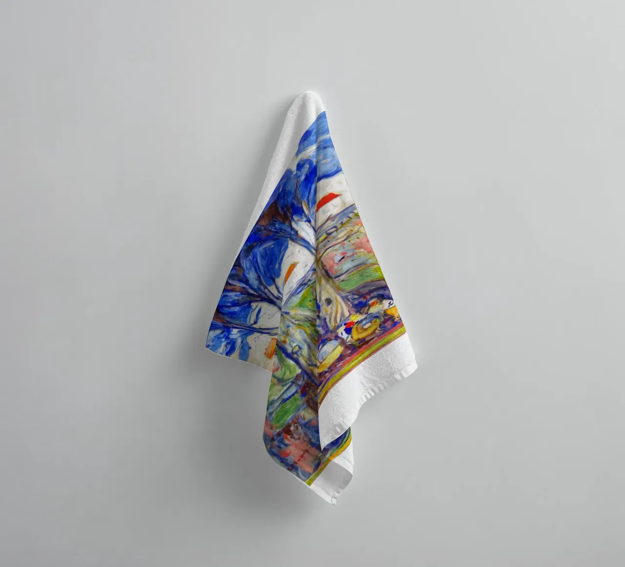 leaning under a big tree towel by cupcup art