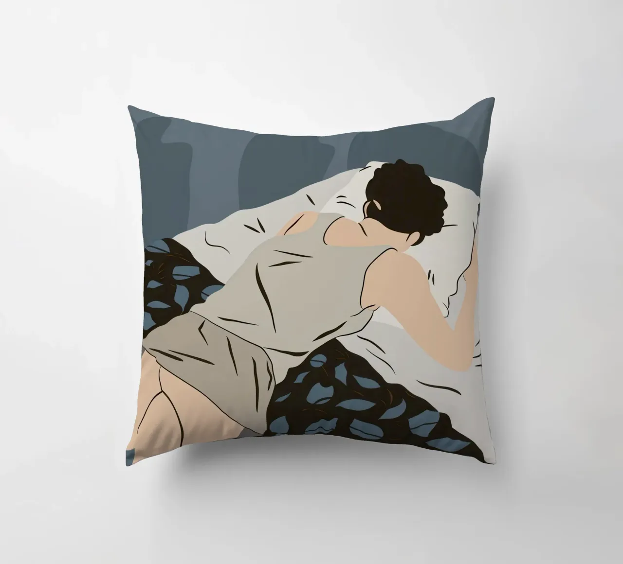 Monochrome Dreamy Repose decorative cushion by Hollow Years