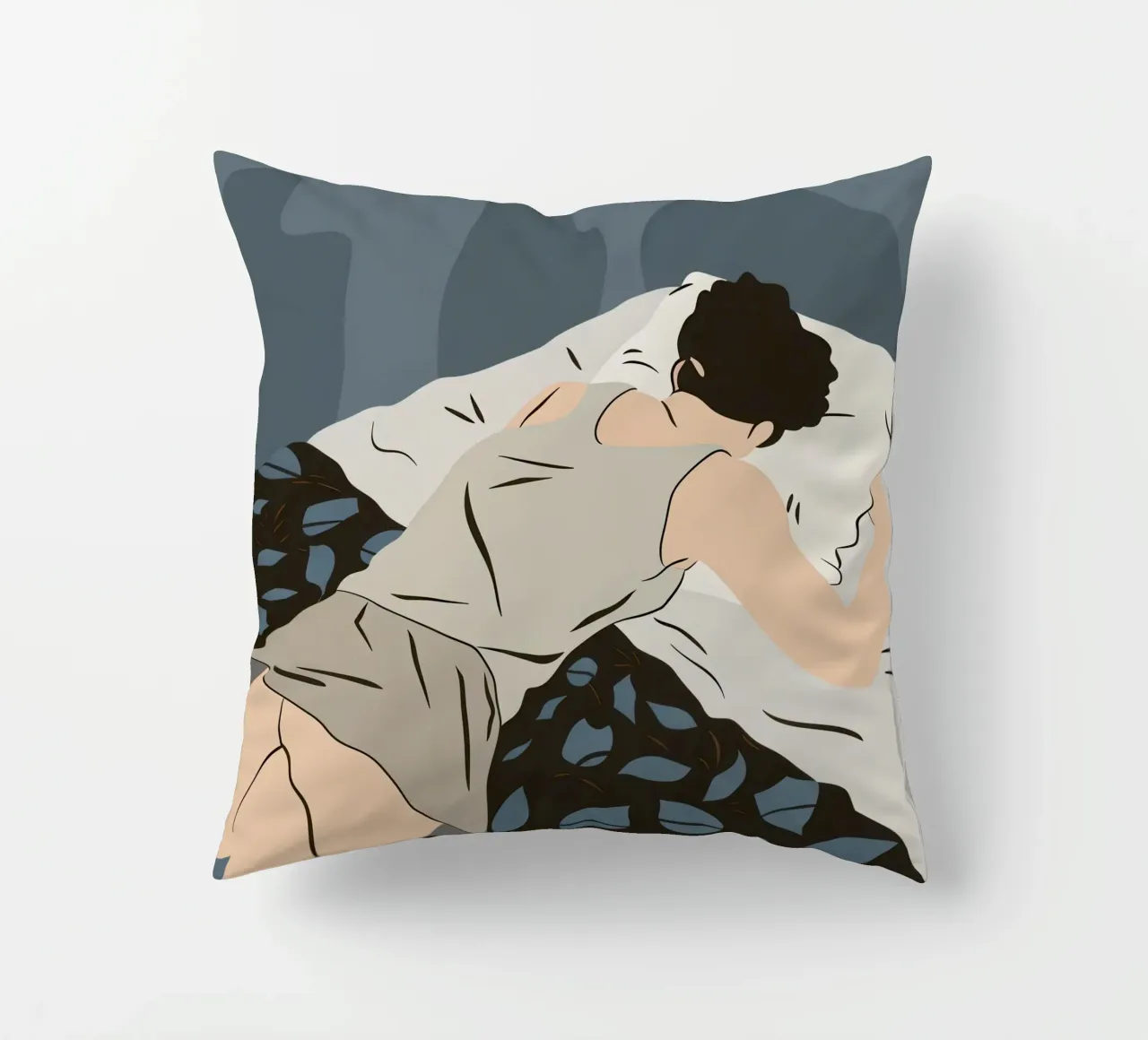Monochrome Dreamy Repose decorative cushion by Hollow Years