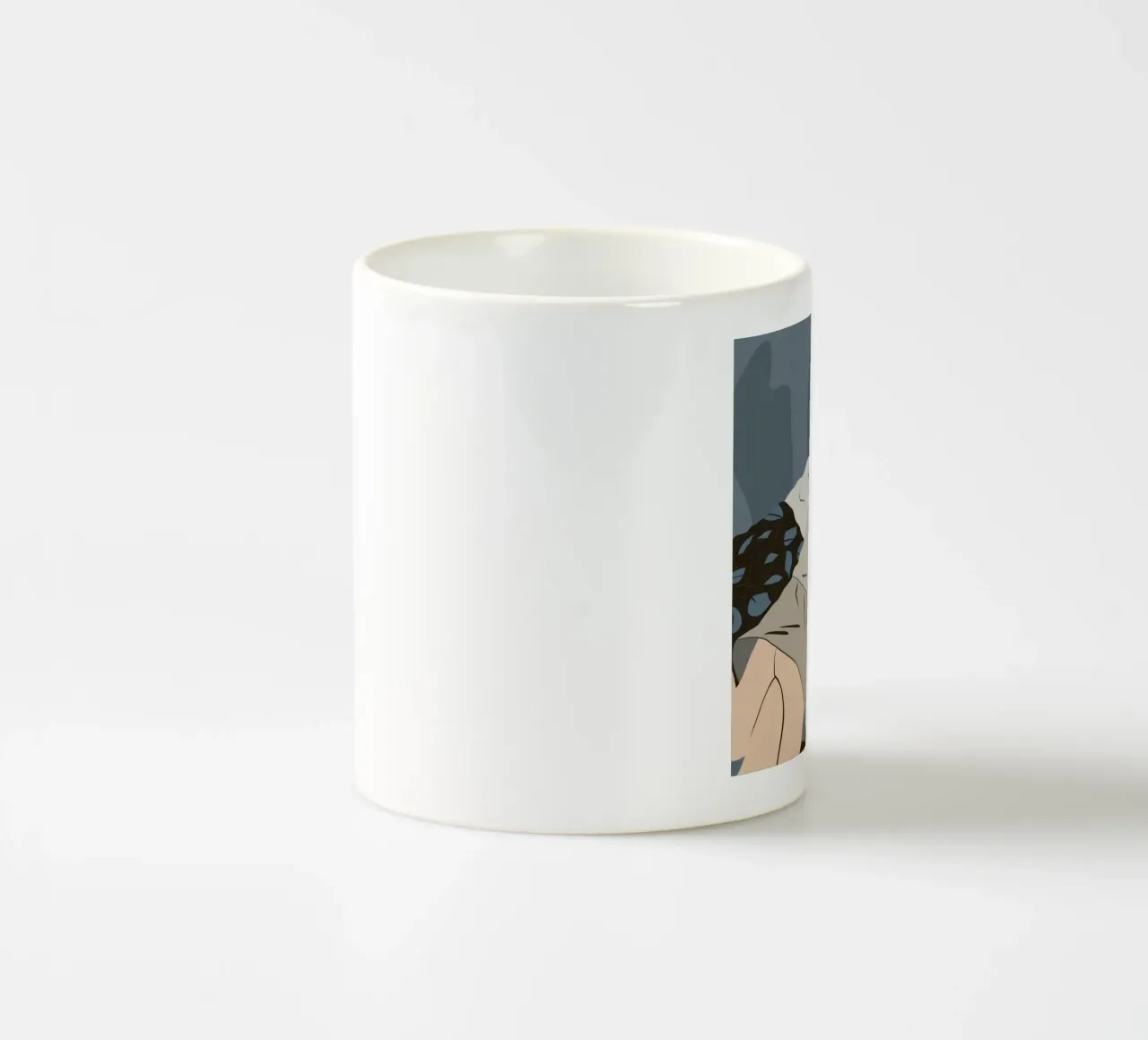 Monochrome Dreamy Repose ceramic mug by Hollow Years