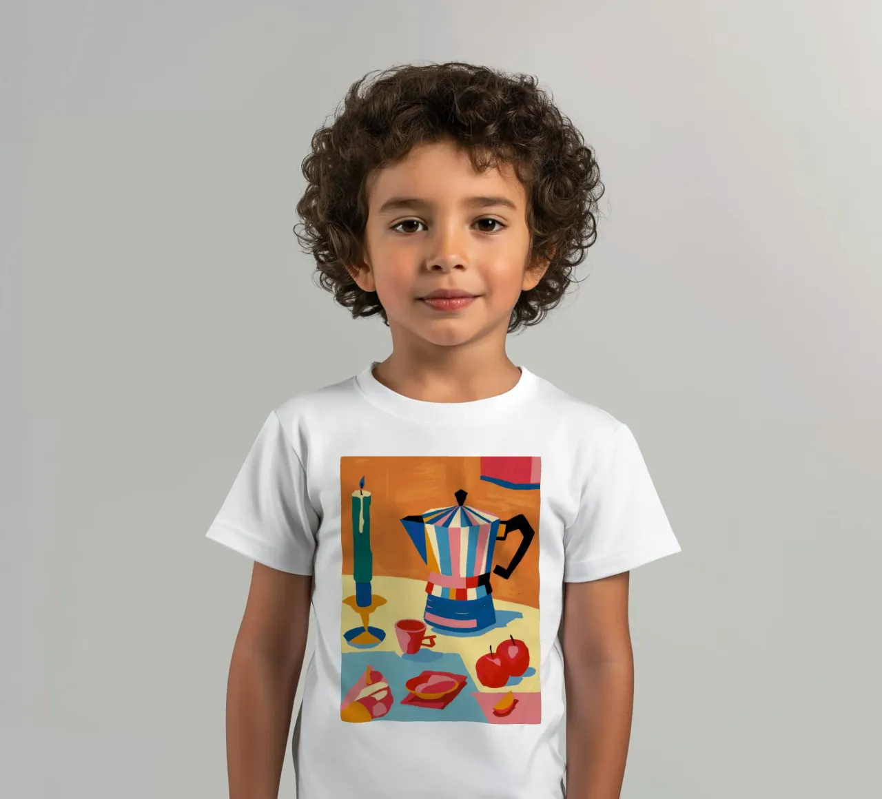 Morning Coffee Still Life kids t-shirt by Arcane Lines
