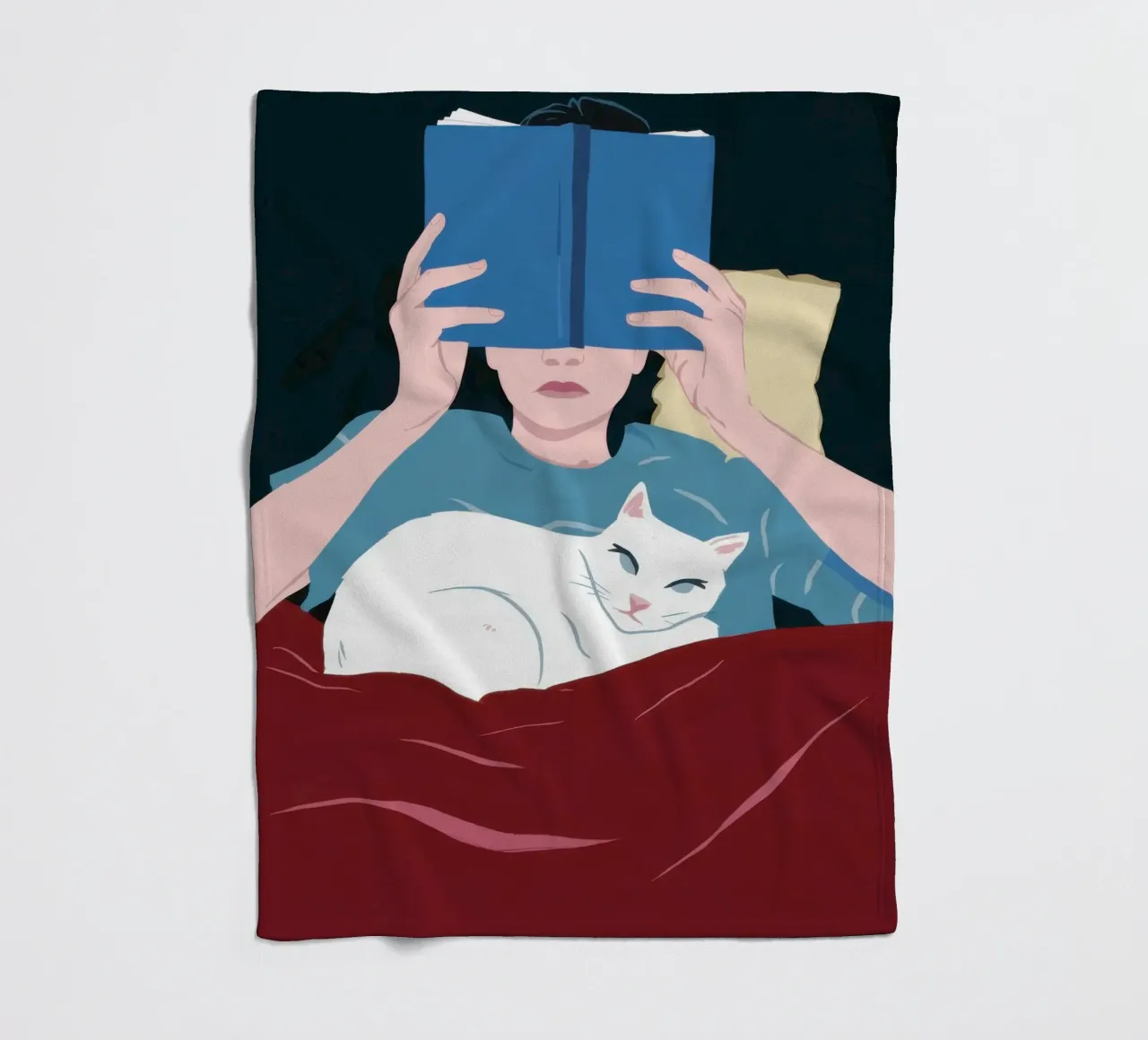 Nocturnal Literary Companion fleece blanket by Hollow Years