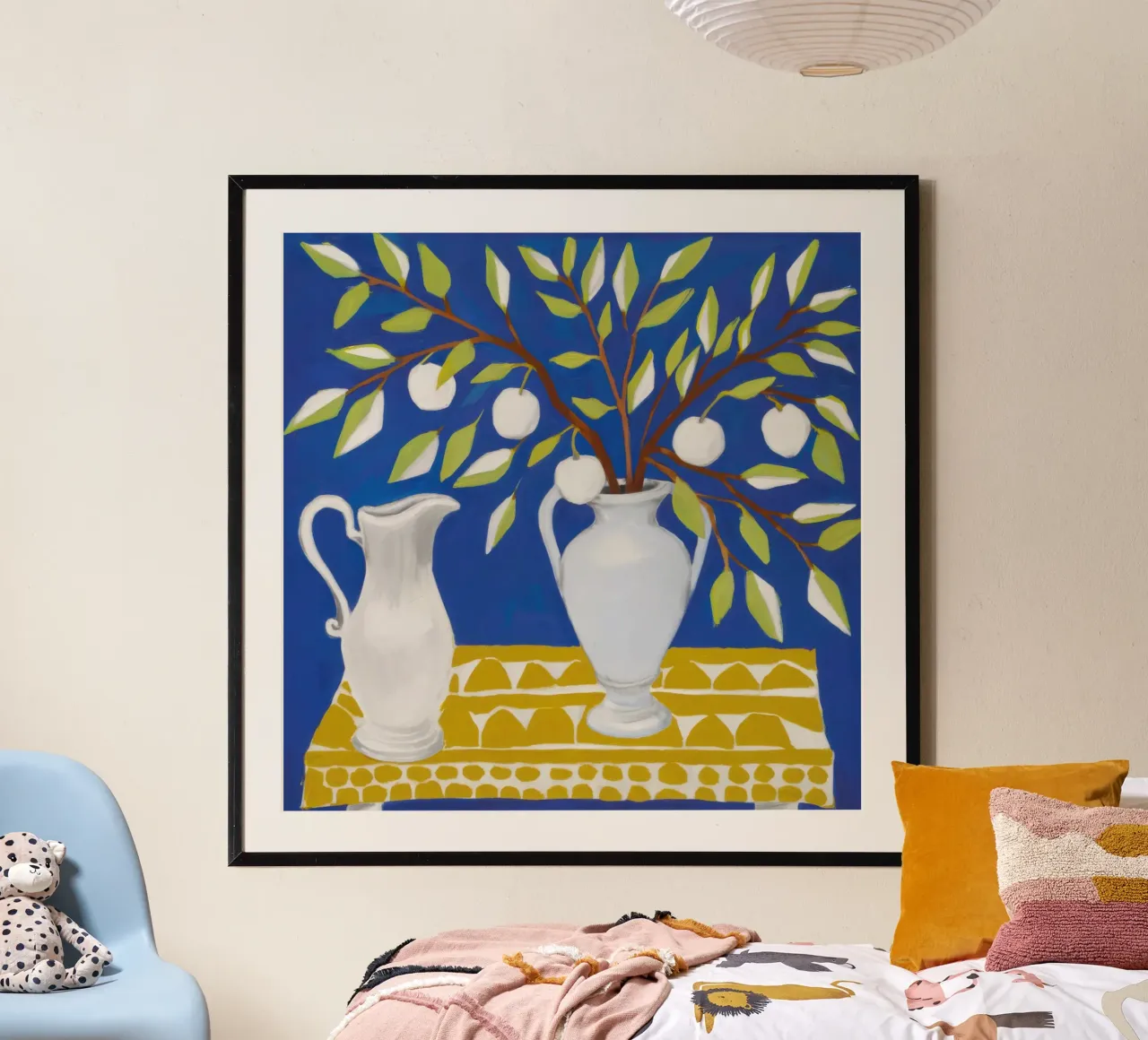 Albero di limoni a foglia bianca poster da Lune Dreams