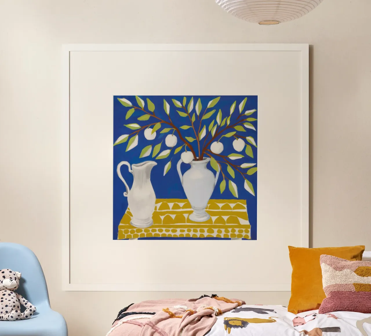 Albero di limoni a foglia bianca poster da Lune Dreams