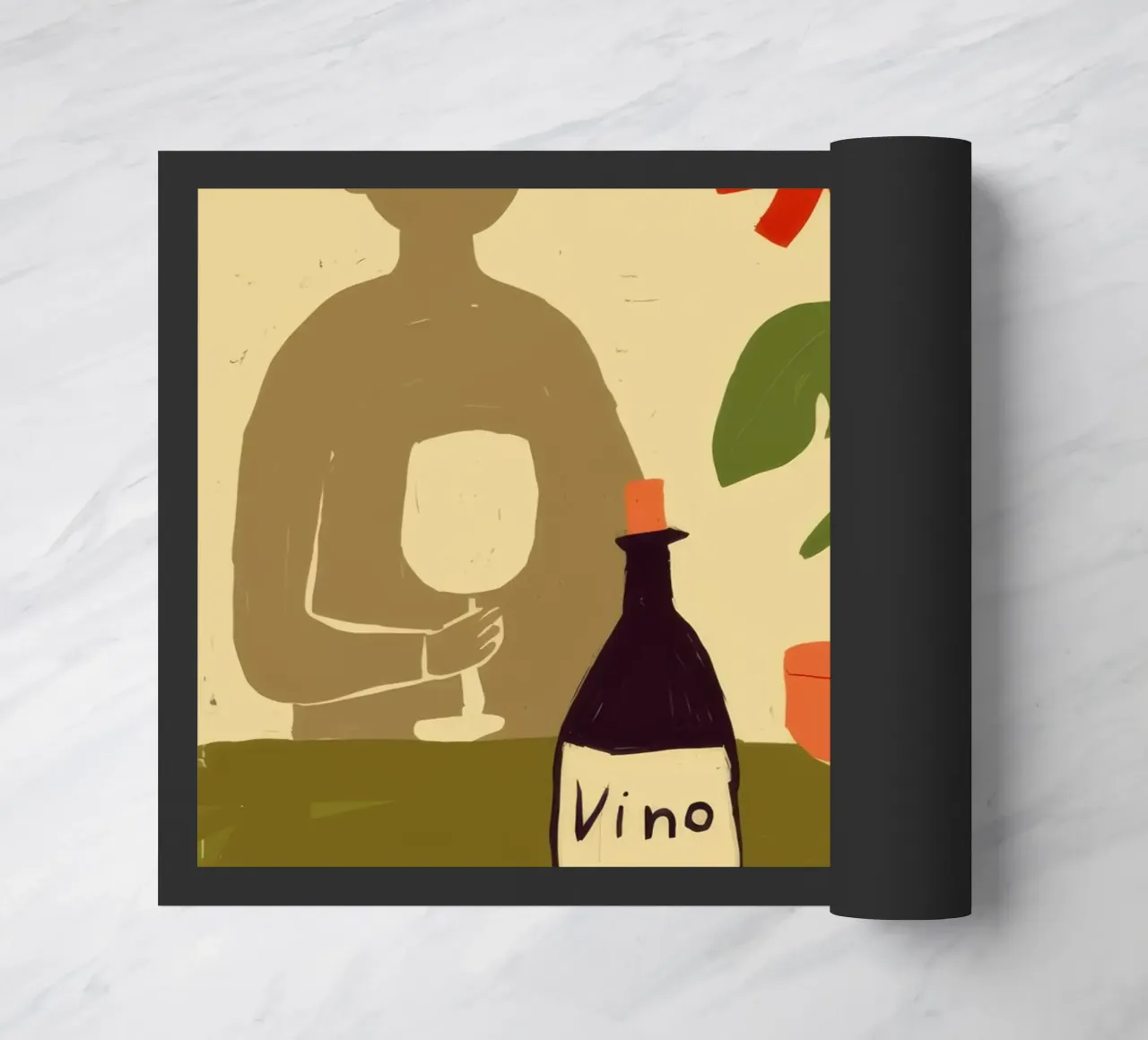 Vino e flora distorti zerbino da Mossy Pigment