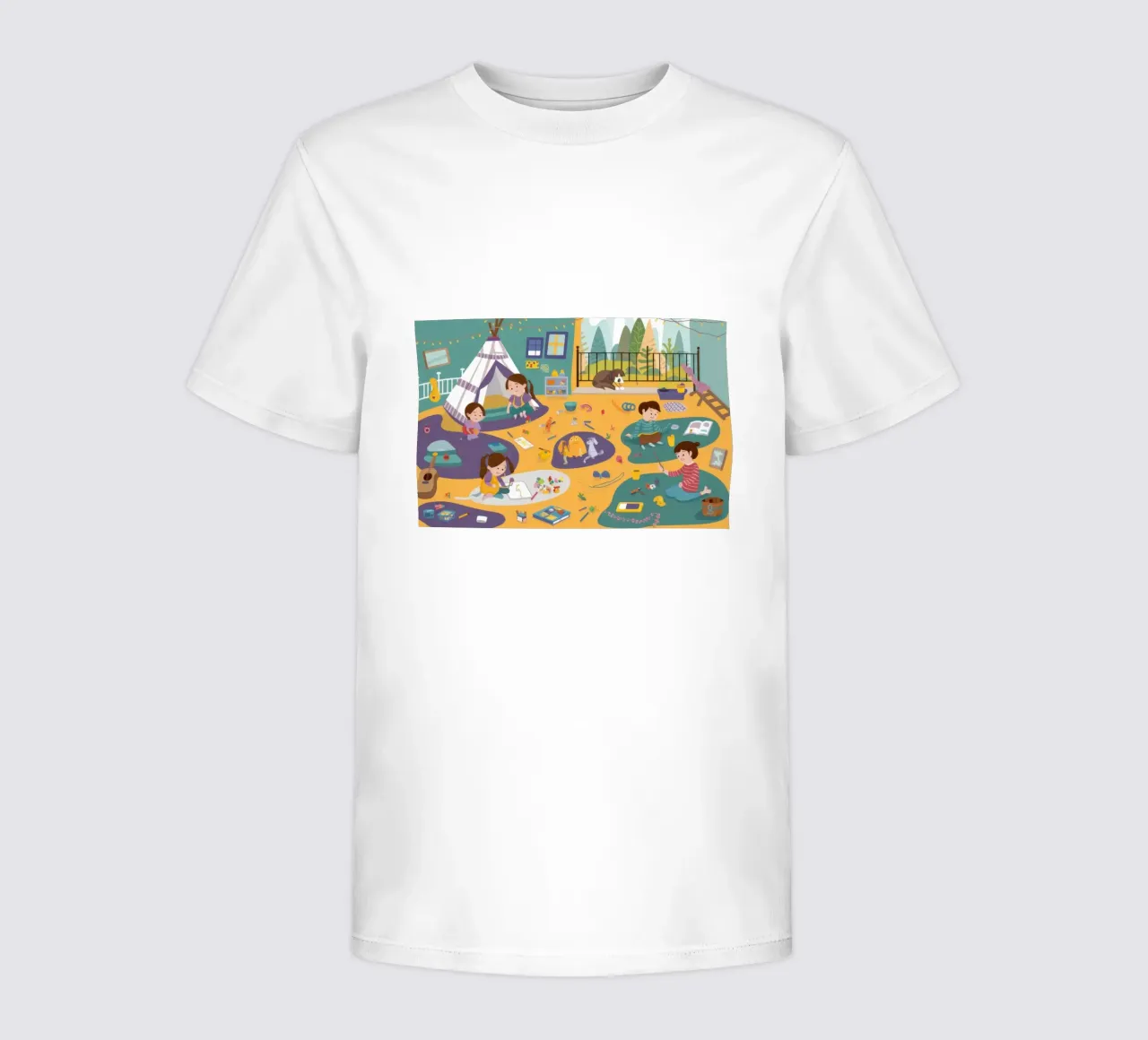 Joyful Playtime Universe kids t-shirt by Hollow Years
