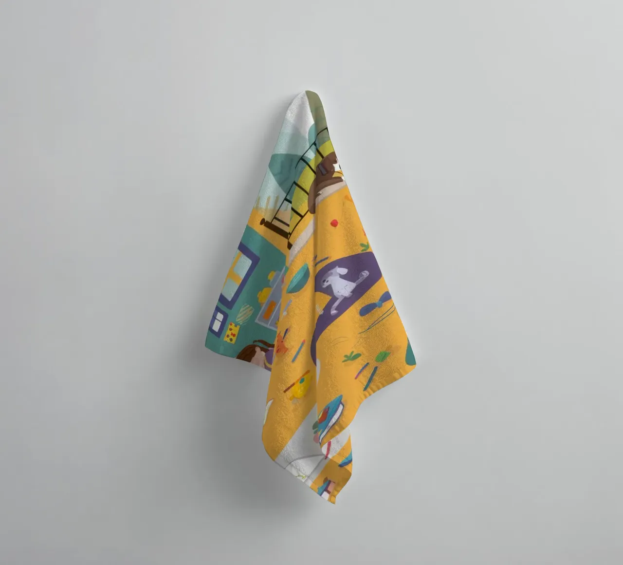 Joyful Playtime Universe towel by Hollow Years