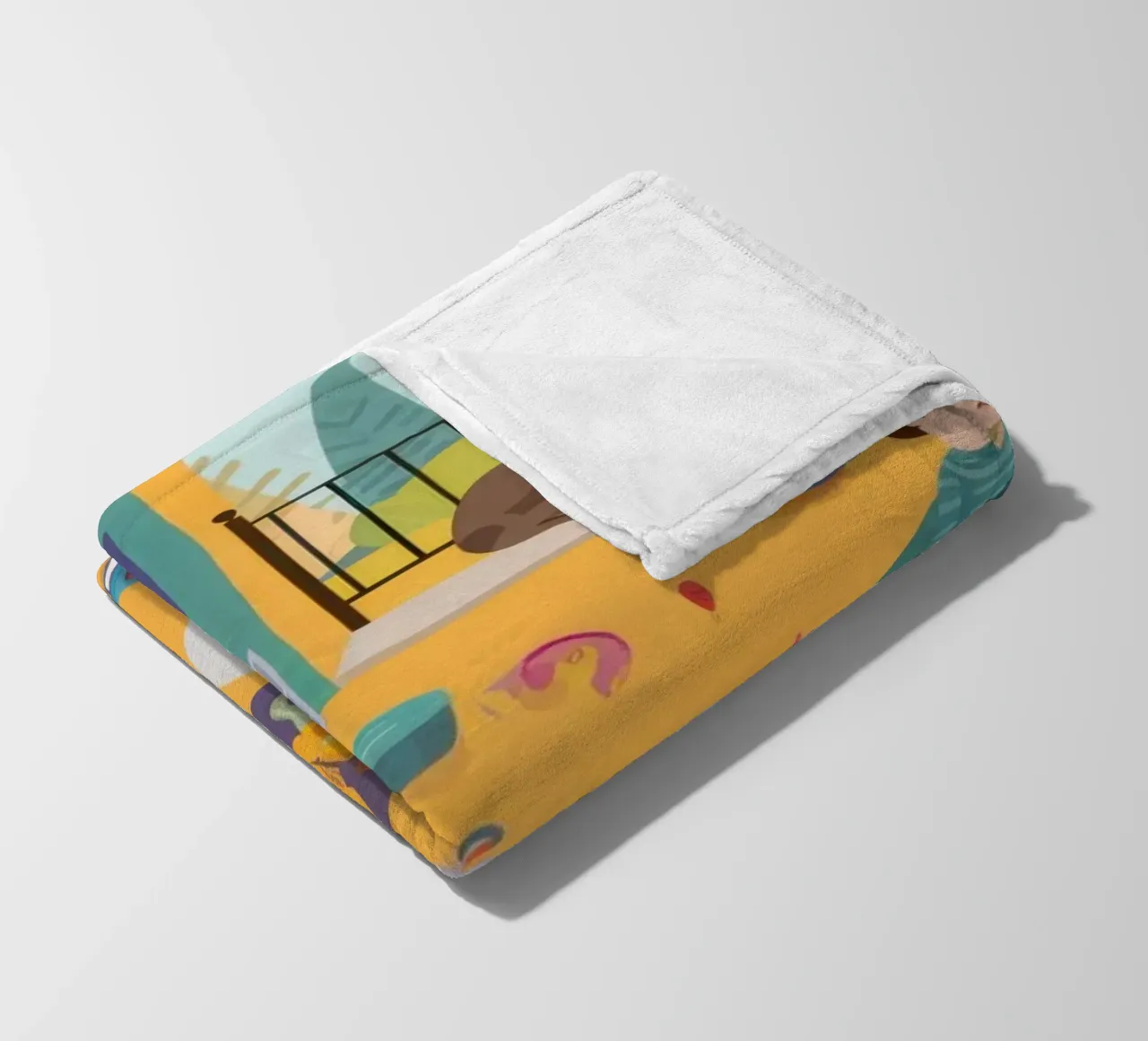Joyful Playtime Universe fleece blanket by Hollow Years