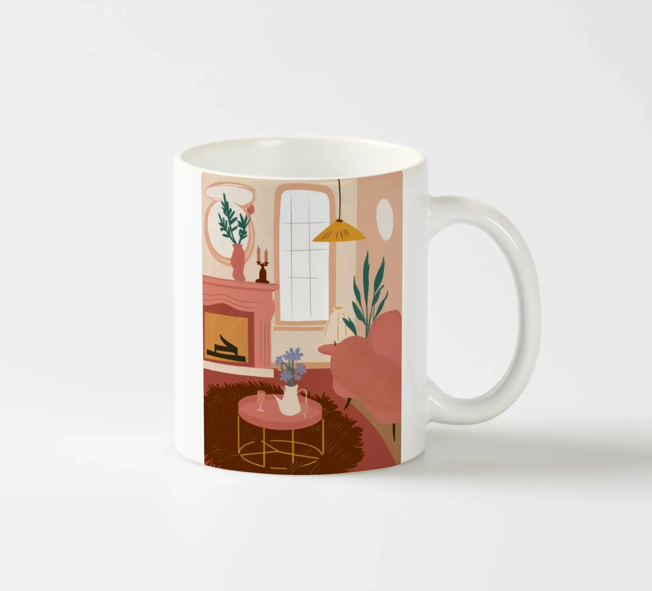 Parete rosa Divano blu tazza in ceramica da Lune Dreams