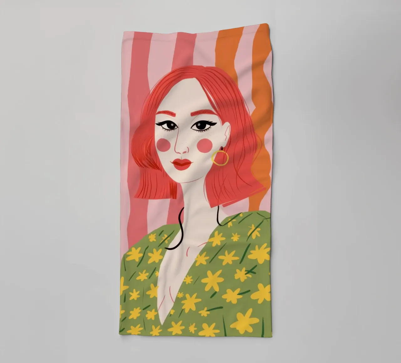 Maglione verde Redhead asciugamano da bagno da Sentinel Glow