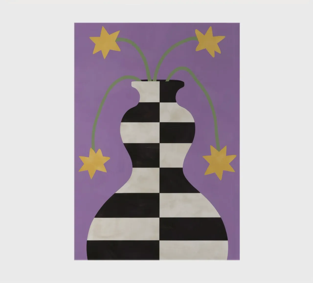 Celestial Checkered Vase notebook by Mossy Pigment