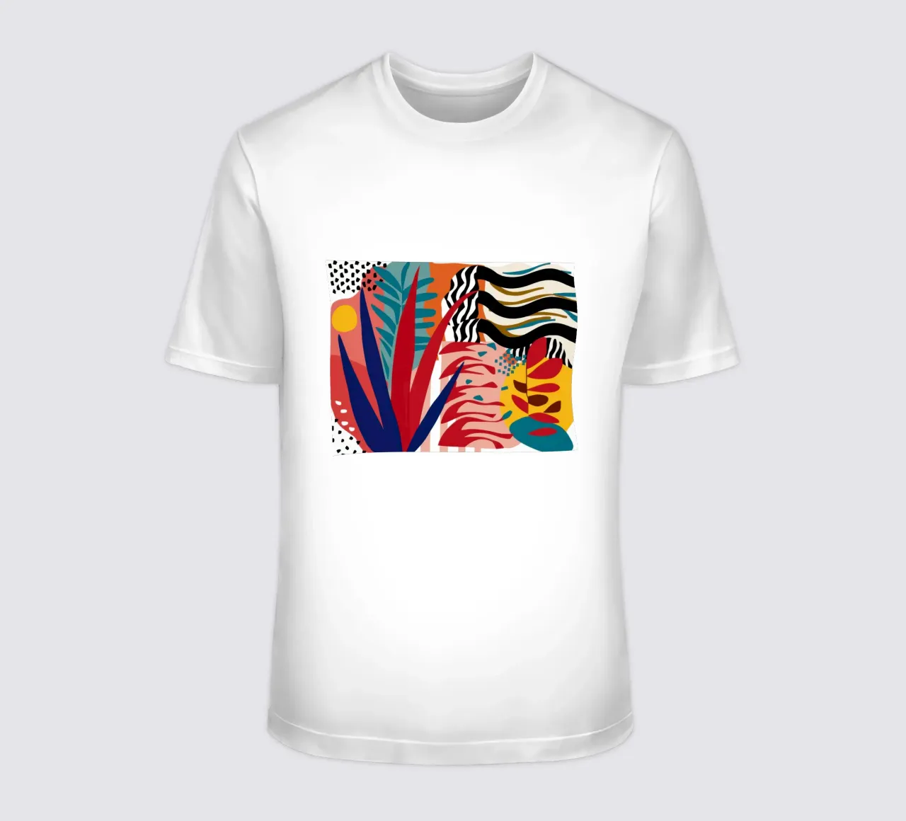 Astrazione di foglie primordiali t-shirt da Arcane Lines