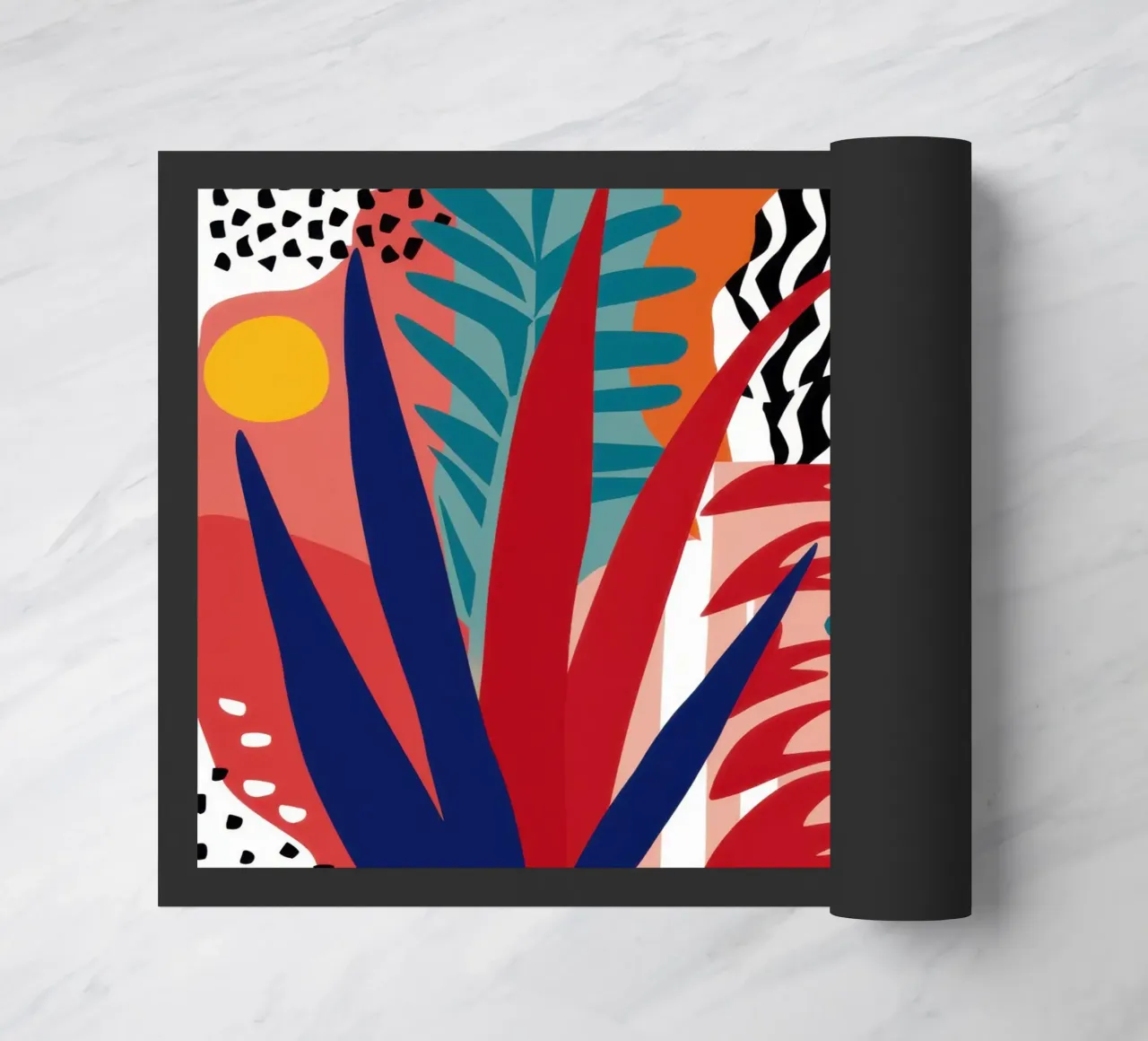 Primal Leaf Abstraction doormat by Arcane Lines