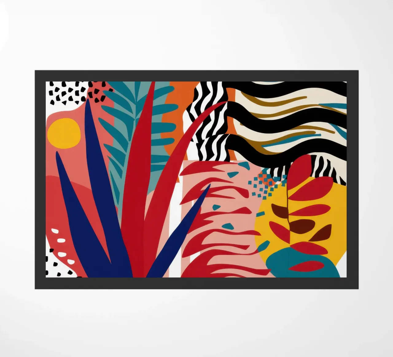 Primal Leaf Abstraction doormat by Arcane Lines