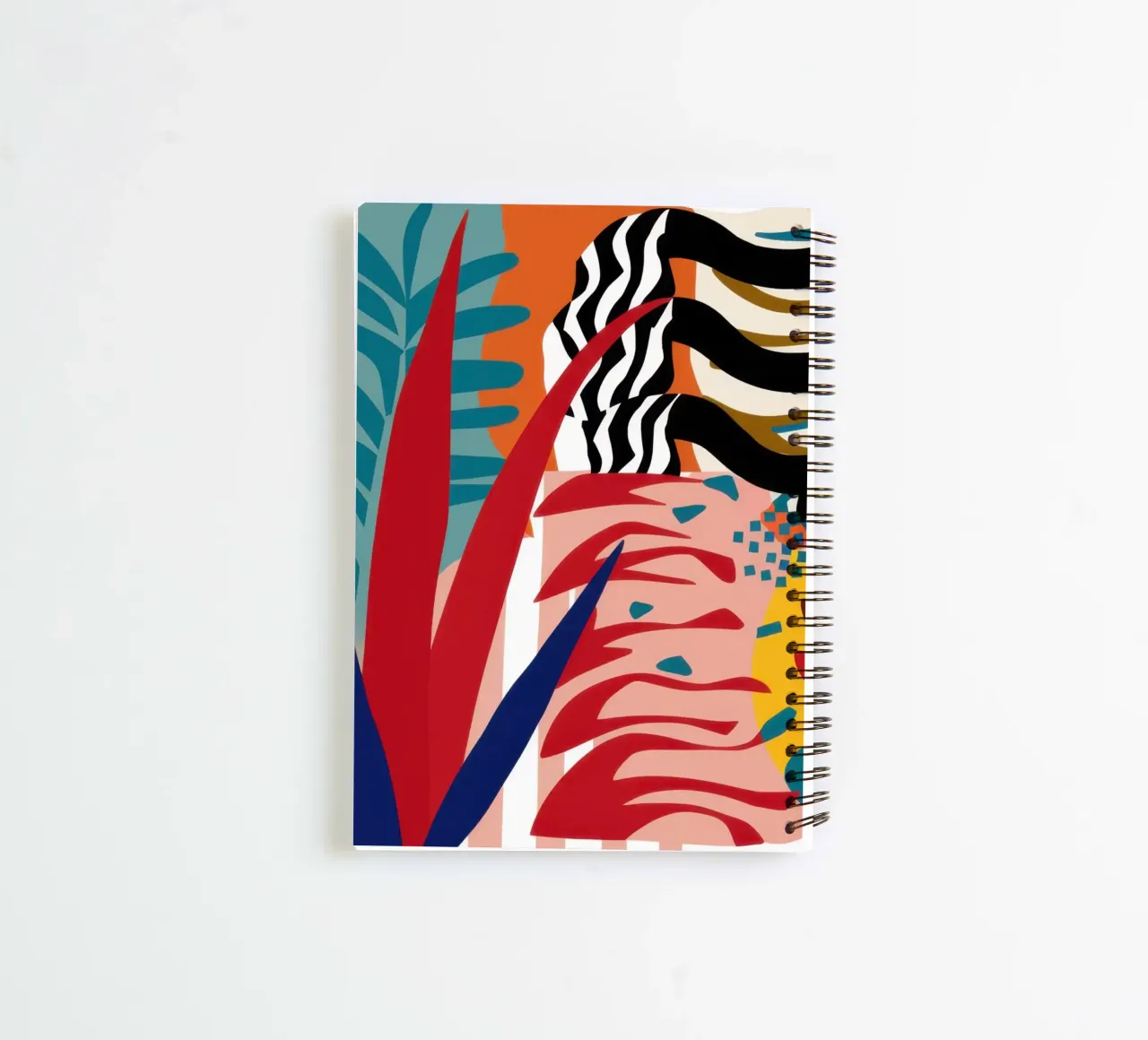 Primal Leaf Abstraction spiral notebook by Arcane Lines