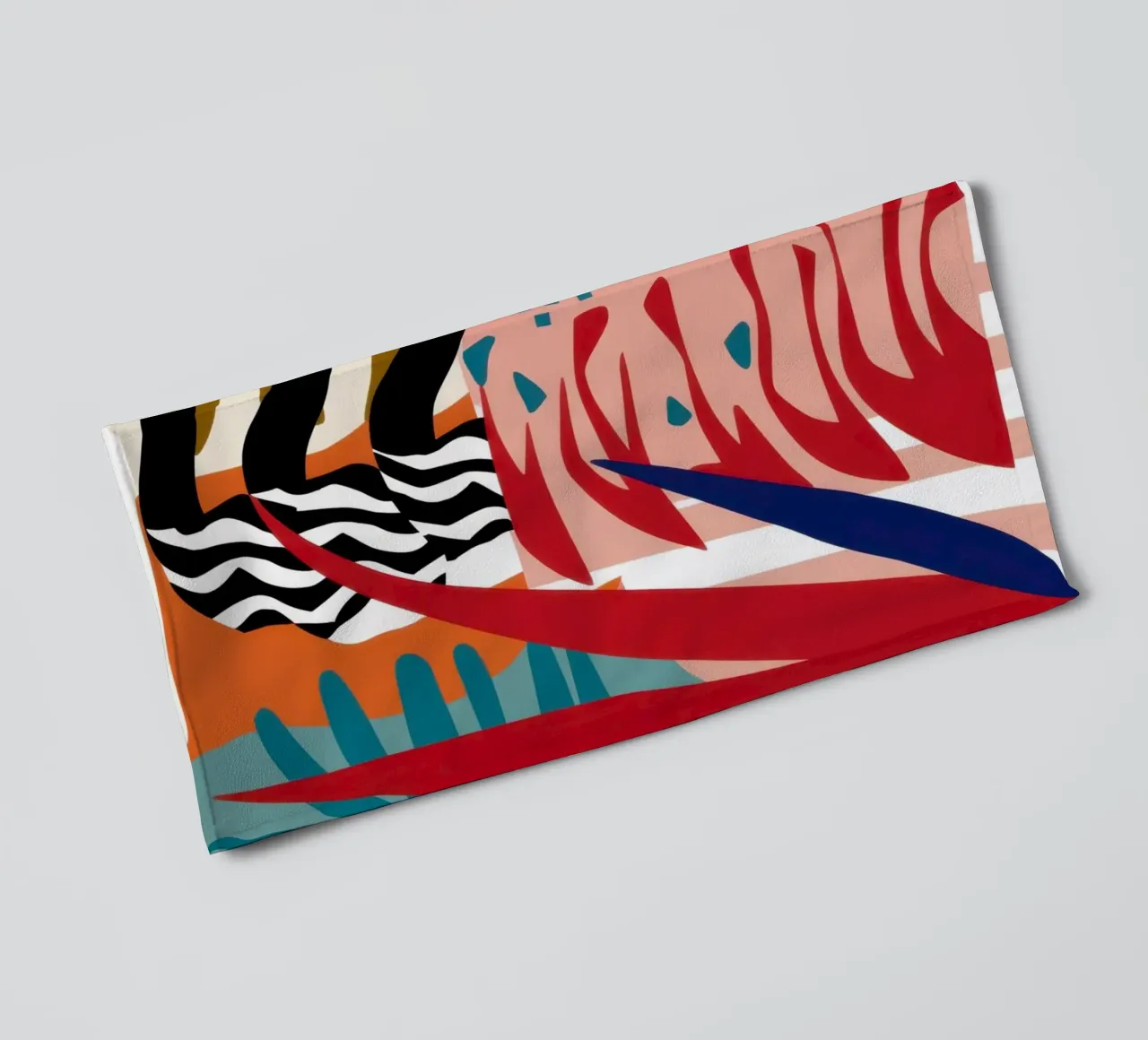 Primal Leaf Abstraction towel by Arcane Lines