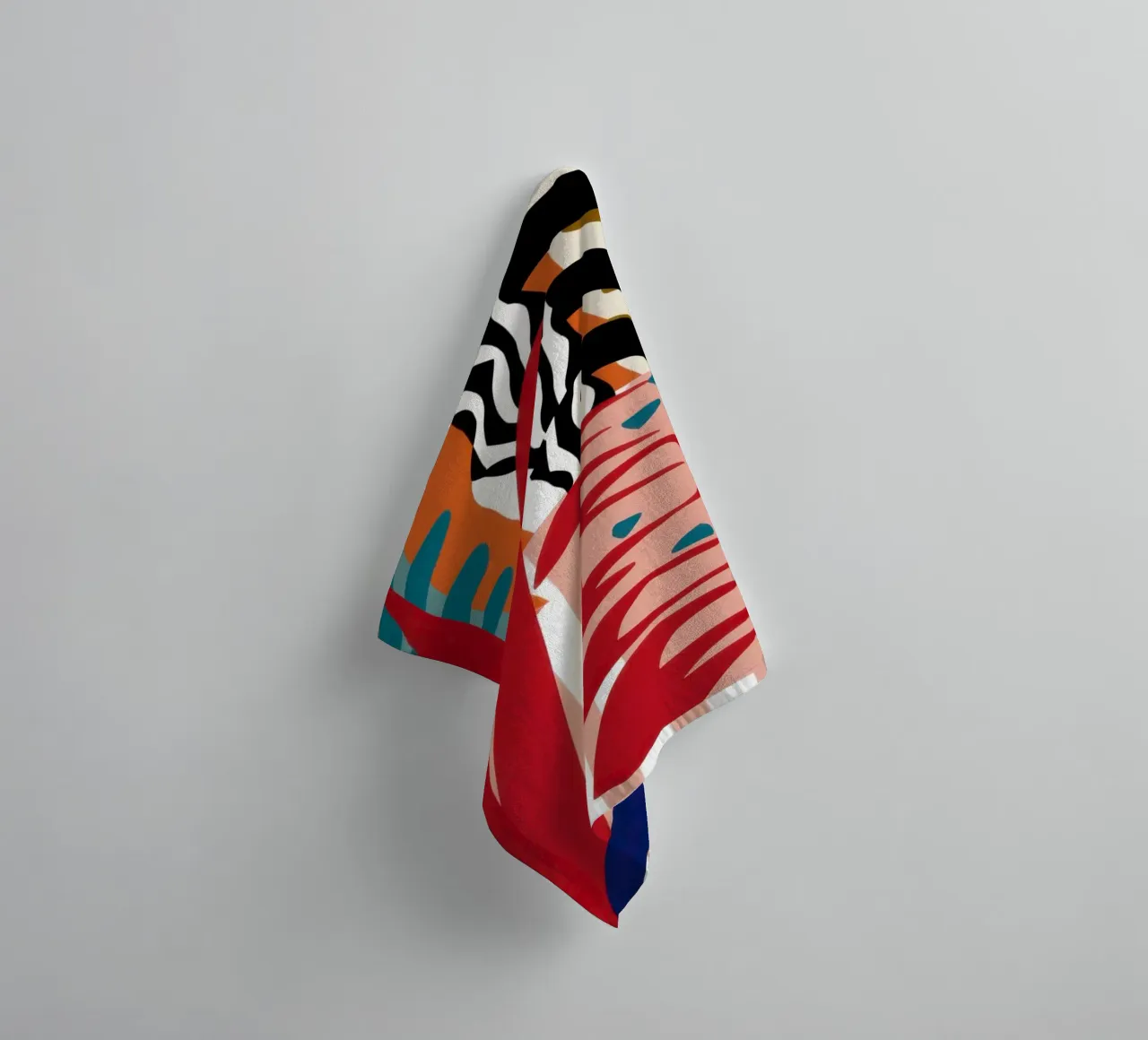 Primal Leaf Abstraction towel by Arcane Lines