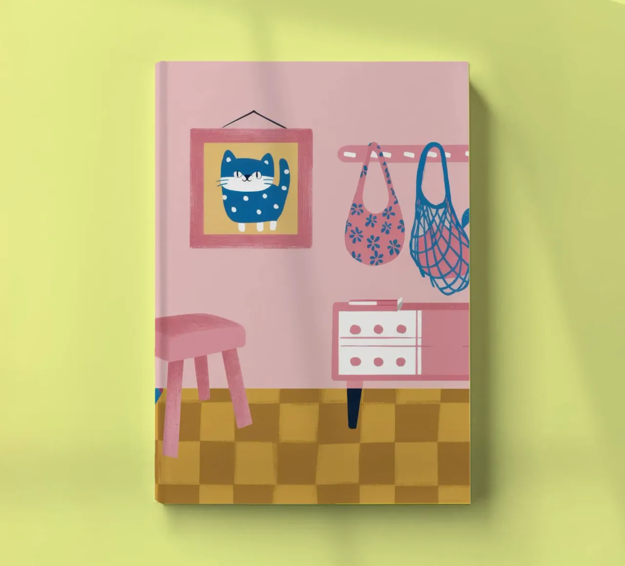 Quirky Checkerboard Corner notebook by Hollow Years