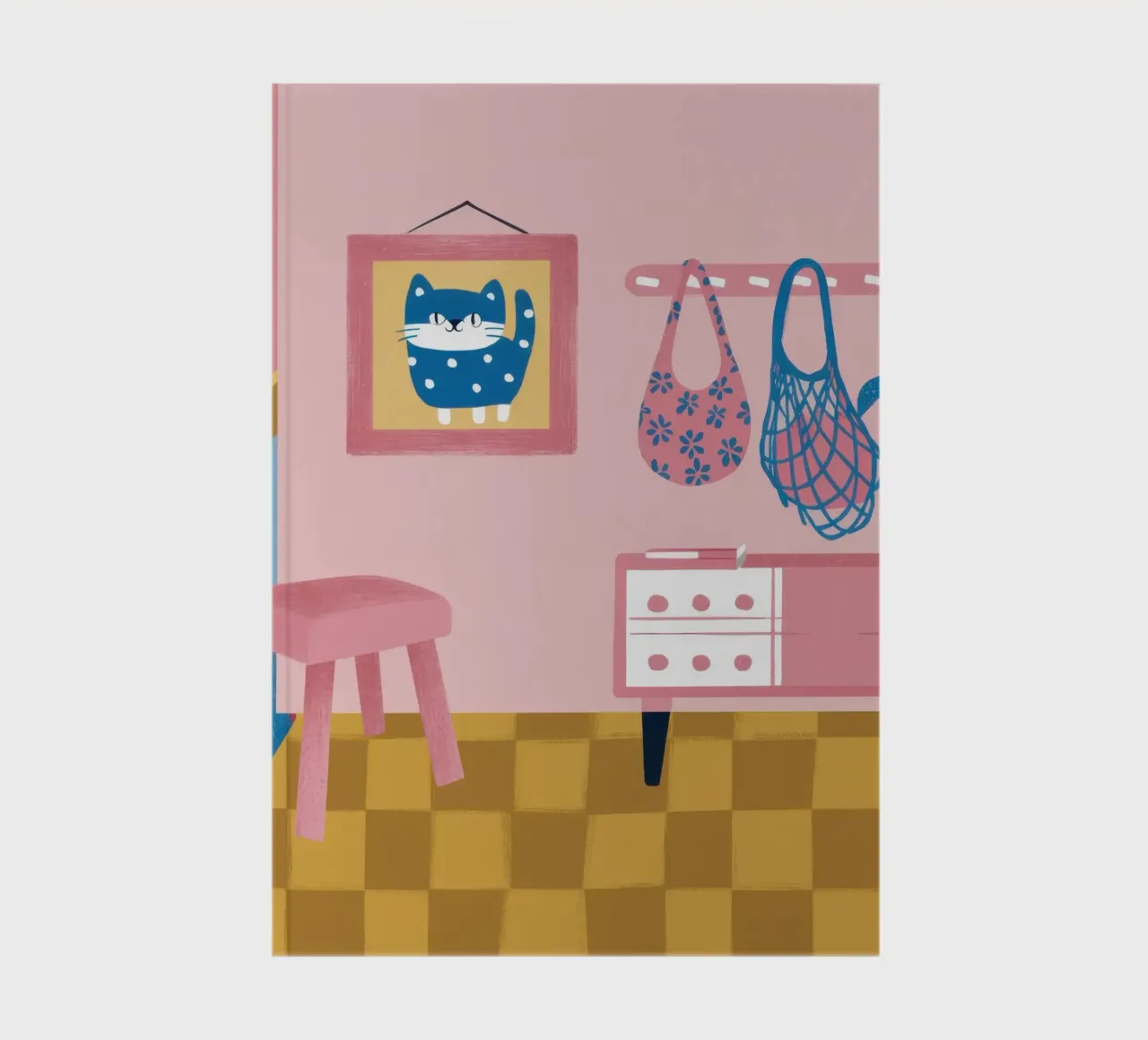 Quirky Checkerboard Corner notebook by Hollow Years
