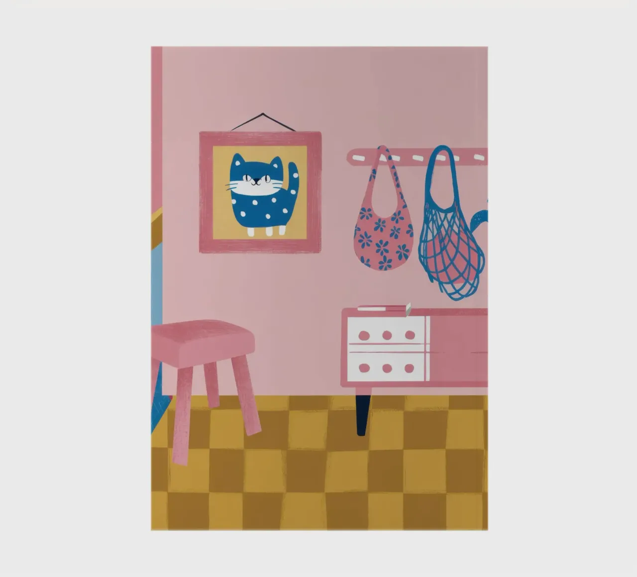 Quirky Checkerboard Corner notebook by Hollow Years